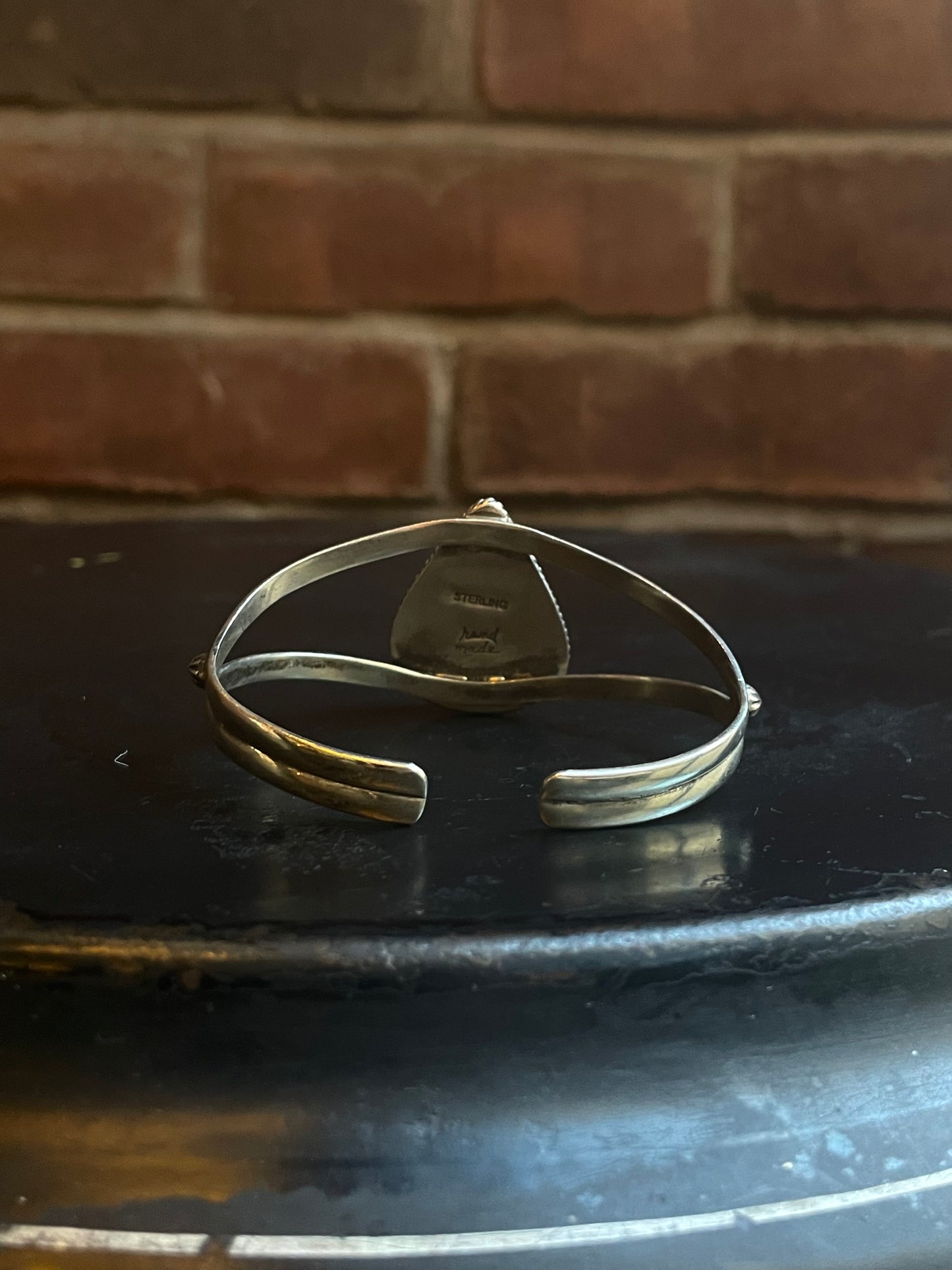 Kingman Turquoise Teardrop Cuff Bracelet | 925 Sterling Silver C901
