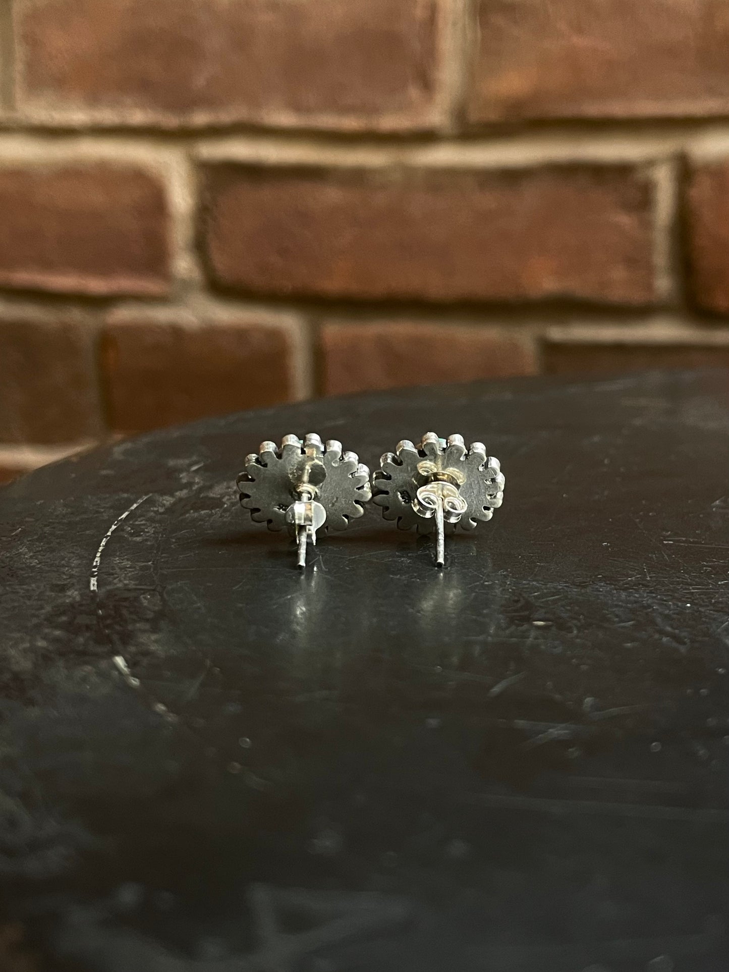 Kingman Turquoise Stud Earrings | 925 Sterling Silver E820
