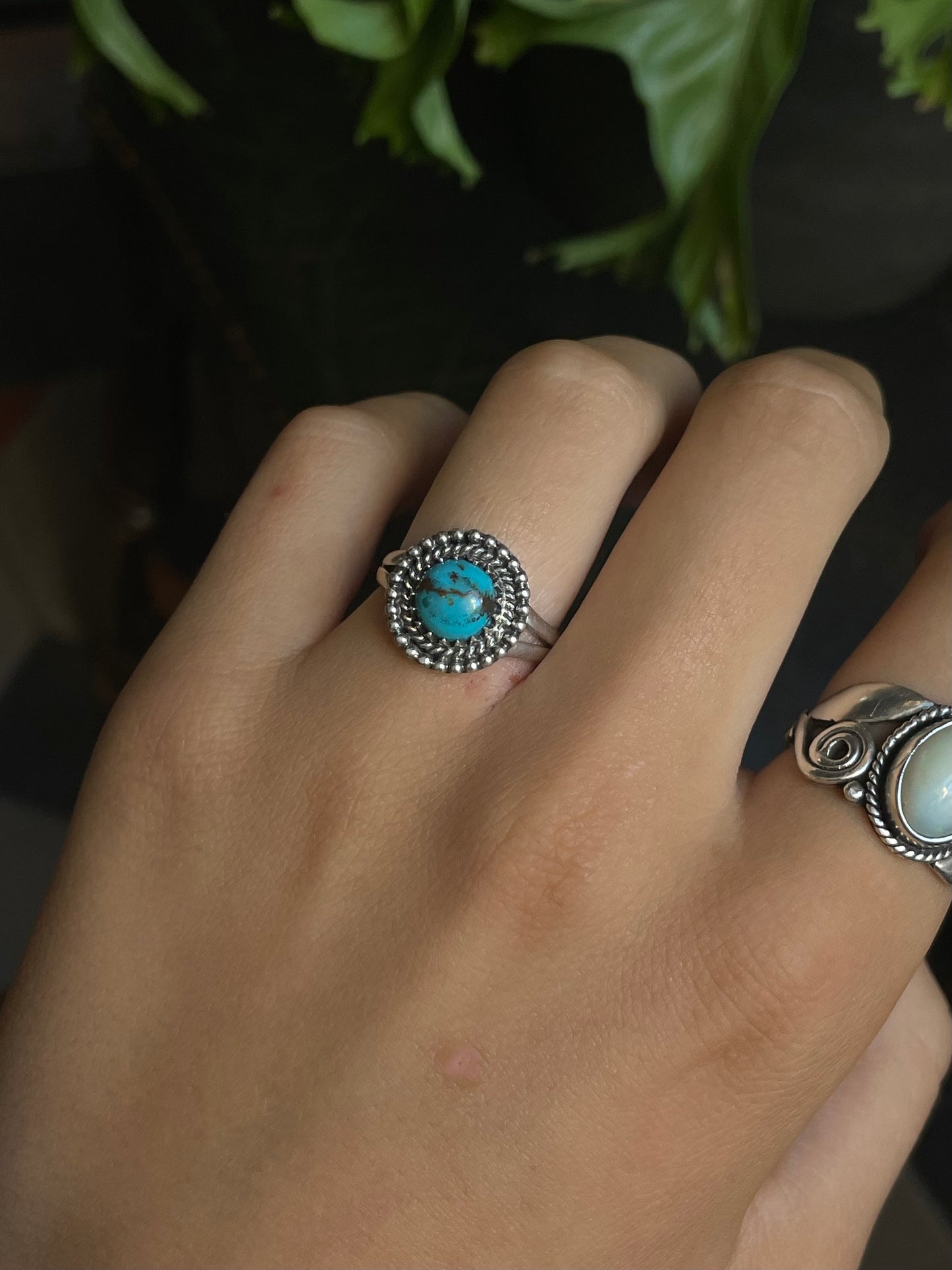 Kingman Turquoise Ring | Sterling Silver | Size 8 G380