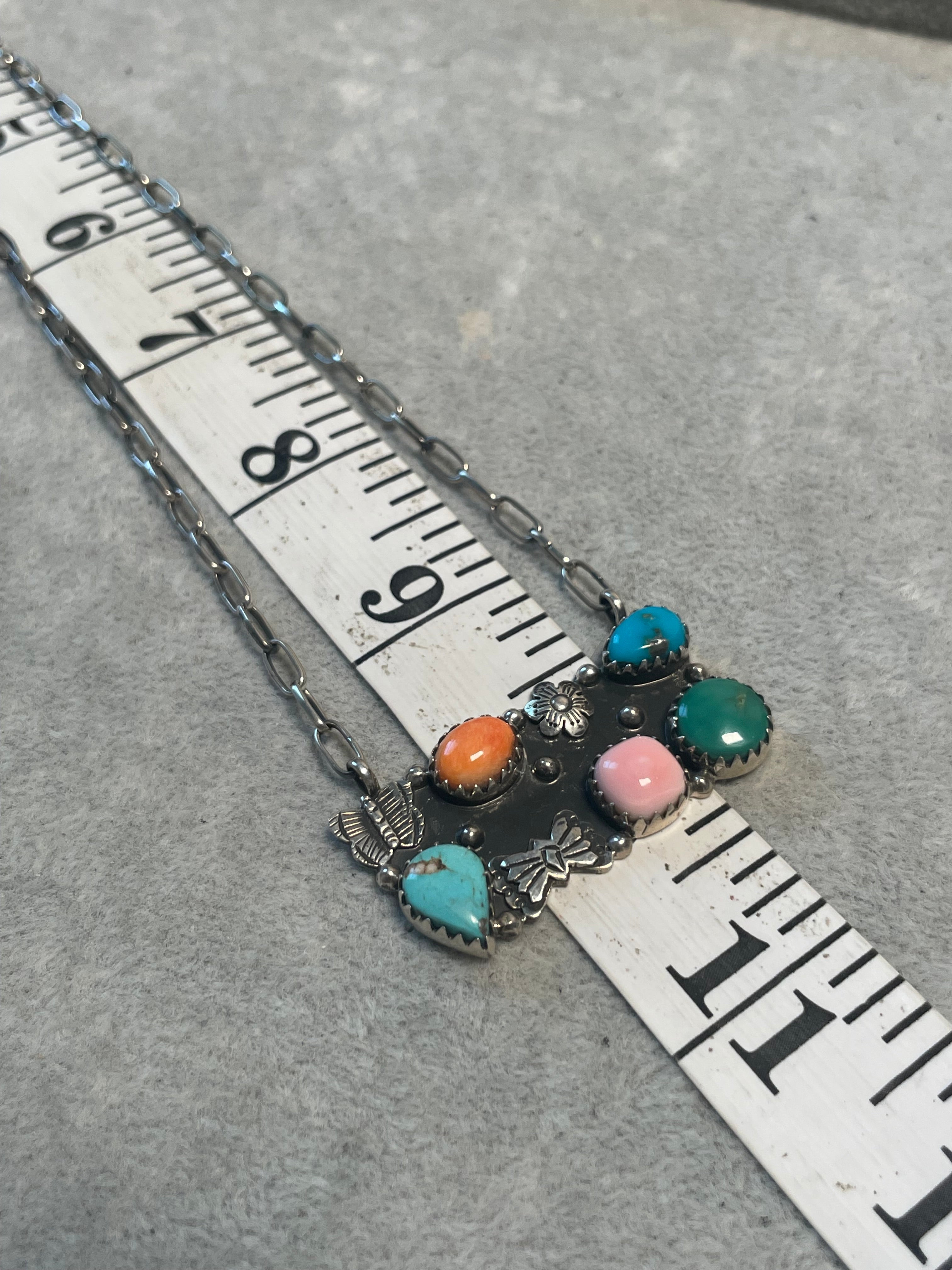 Multi-Stone Butterfly Necklace | 925 Sterling Silver D224