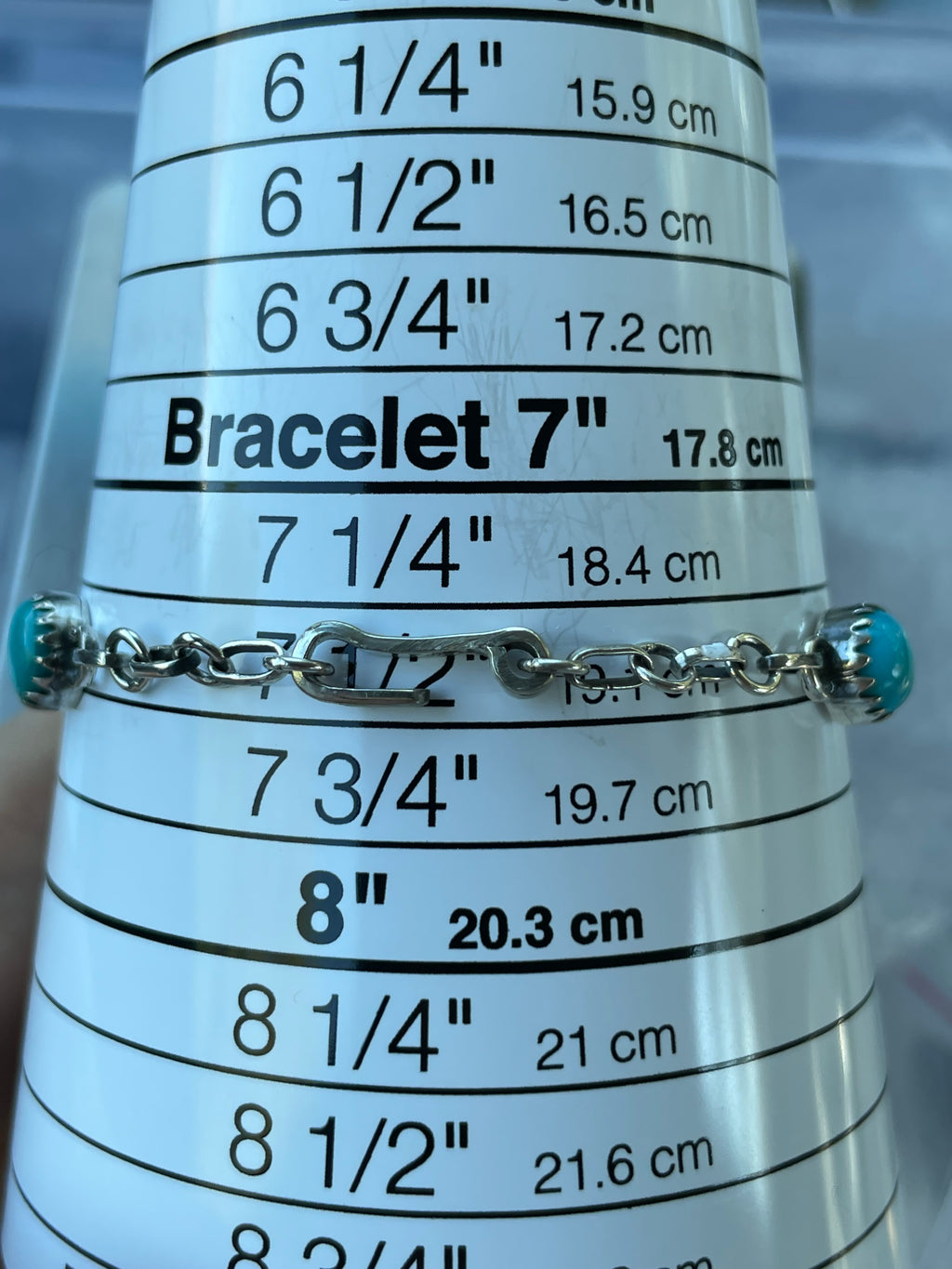 Kingman Turquoise and Italian Coral Link Bracelet | 925 Sterling Silver B918
