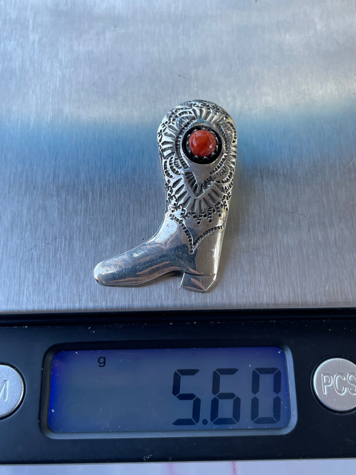 Spiny Oyster Boot Pendant | 925 Sterling Silver B917
