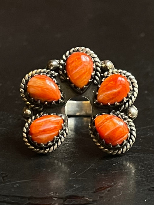 Spiny Oyster Naja Ring Size 8.75 | 925 Sterling Silver G199