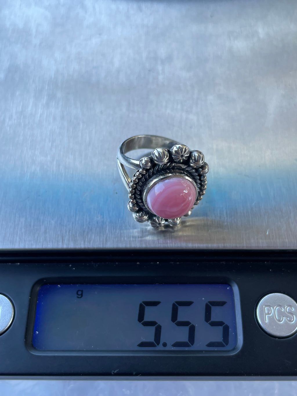Pink Conch Ring Size 6 | 925 Sterling Silver B921