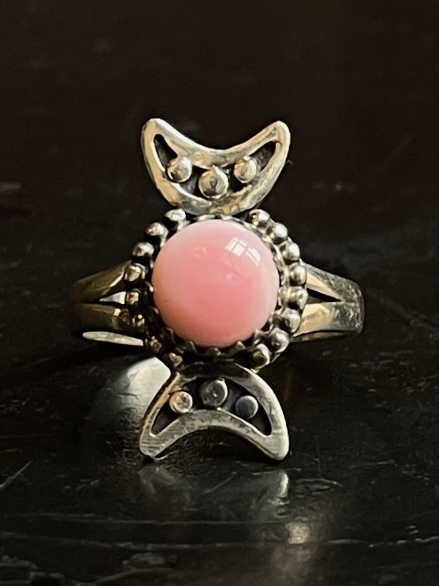 Pink Conch Ring Size 8 | 925 Sterling Silver G158