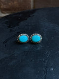 Kingman Turquoise Stud Earrings | 925 Sterling Silver E382
