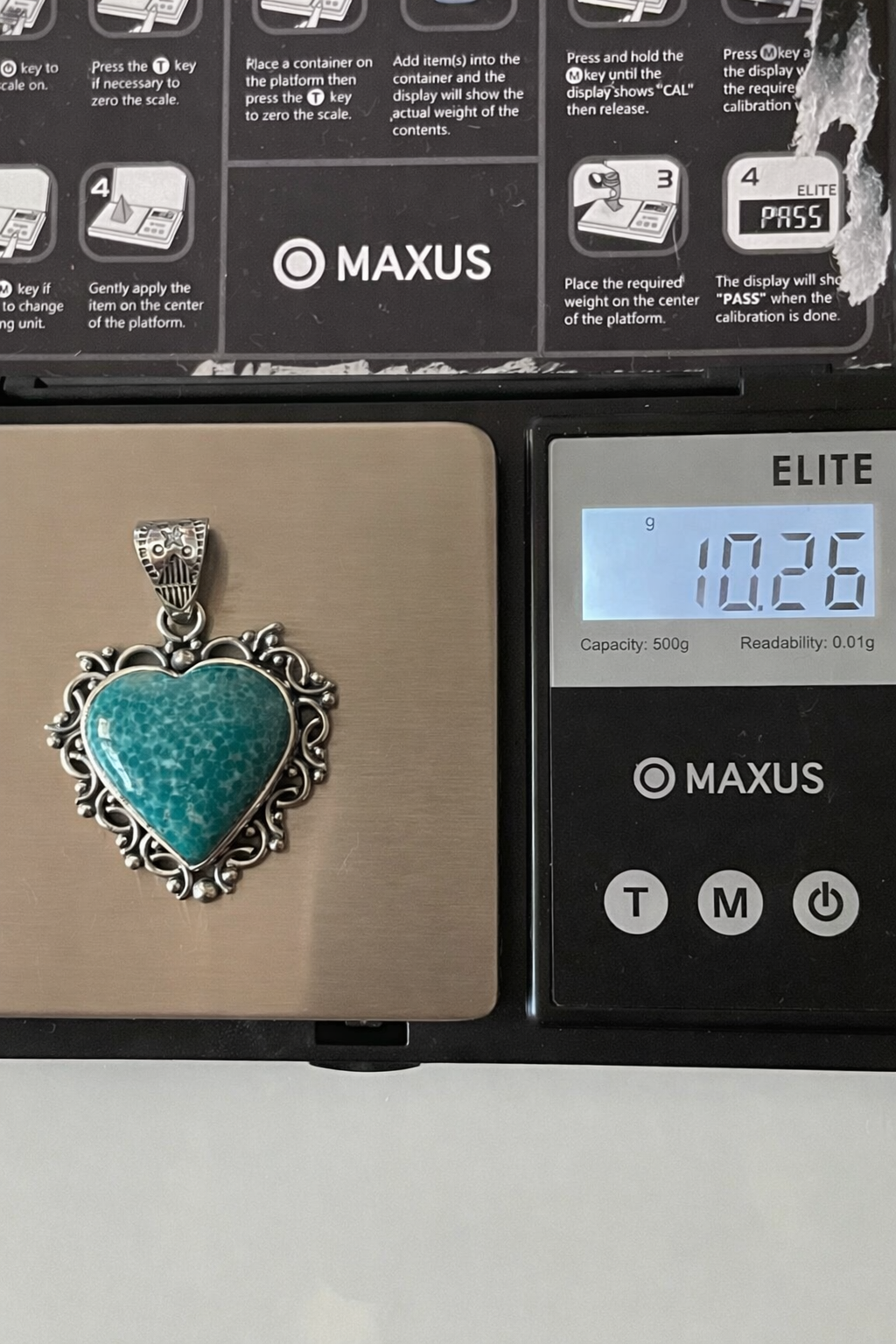 Heart Pendant in Kingman Turquoise | Sterling Silver | A513