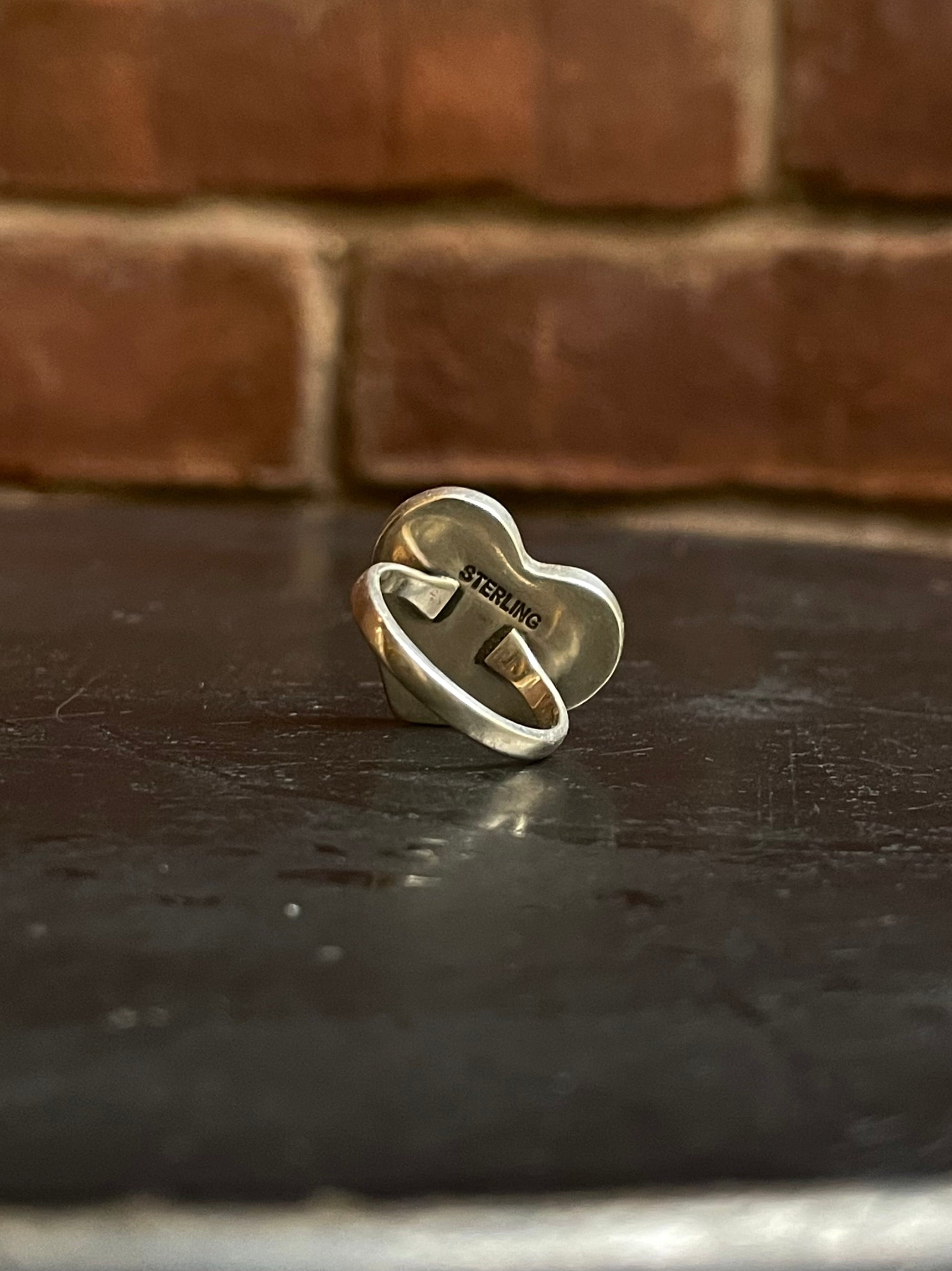 Spiny Oyster Heart Ring Size 8 | 925 Sterling Silver G196