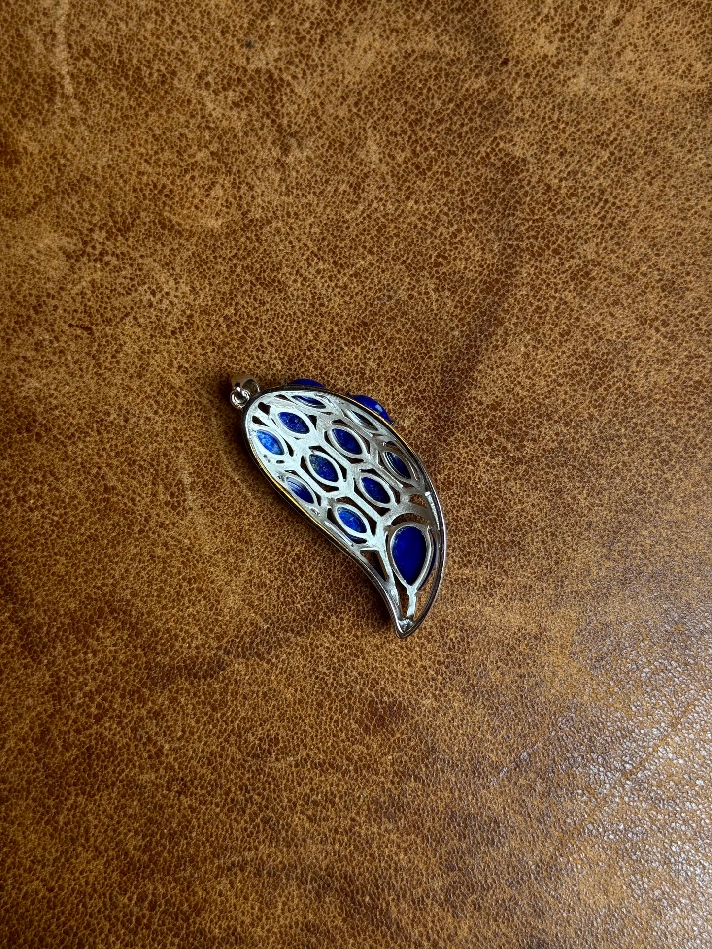 Lapis Lazuli Teardrop Pendant | Sterling Silver | A823