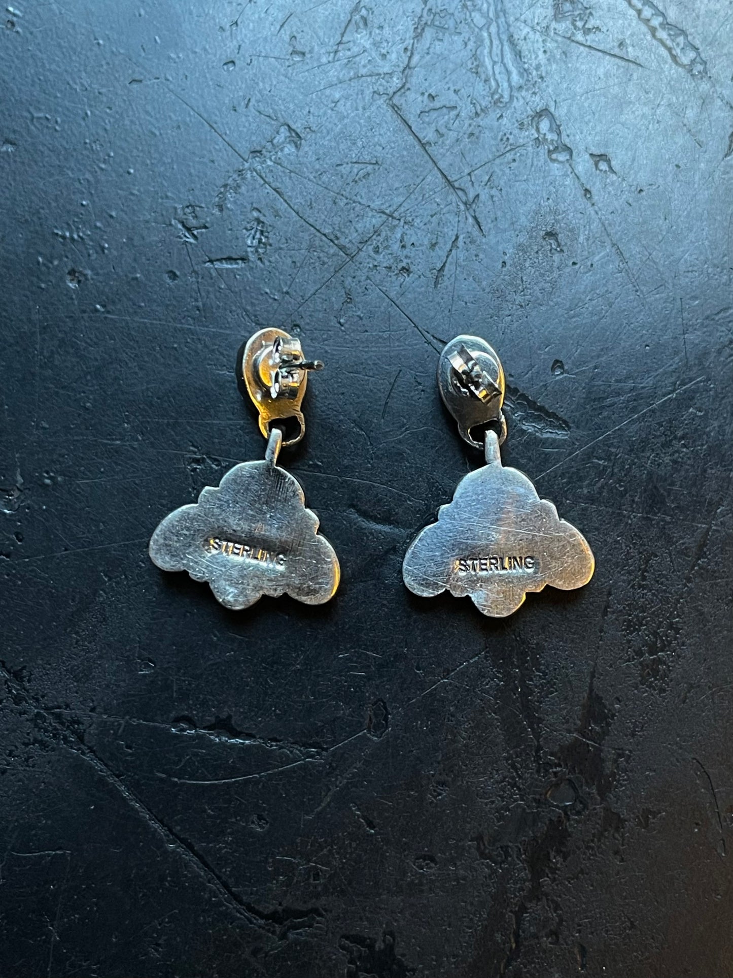 Kingman Turquoise Drop Earrings | 925 Sterling Silver E398