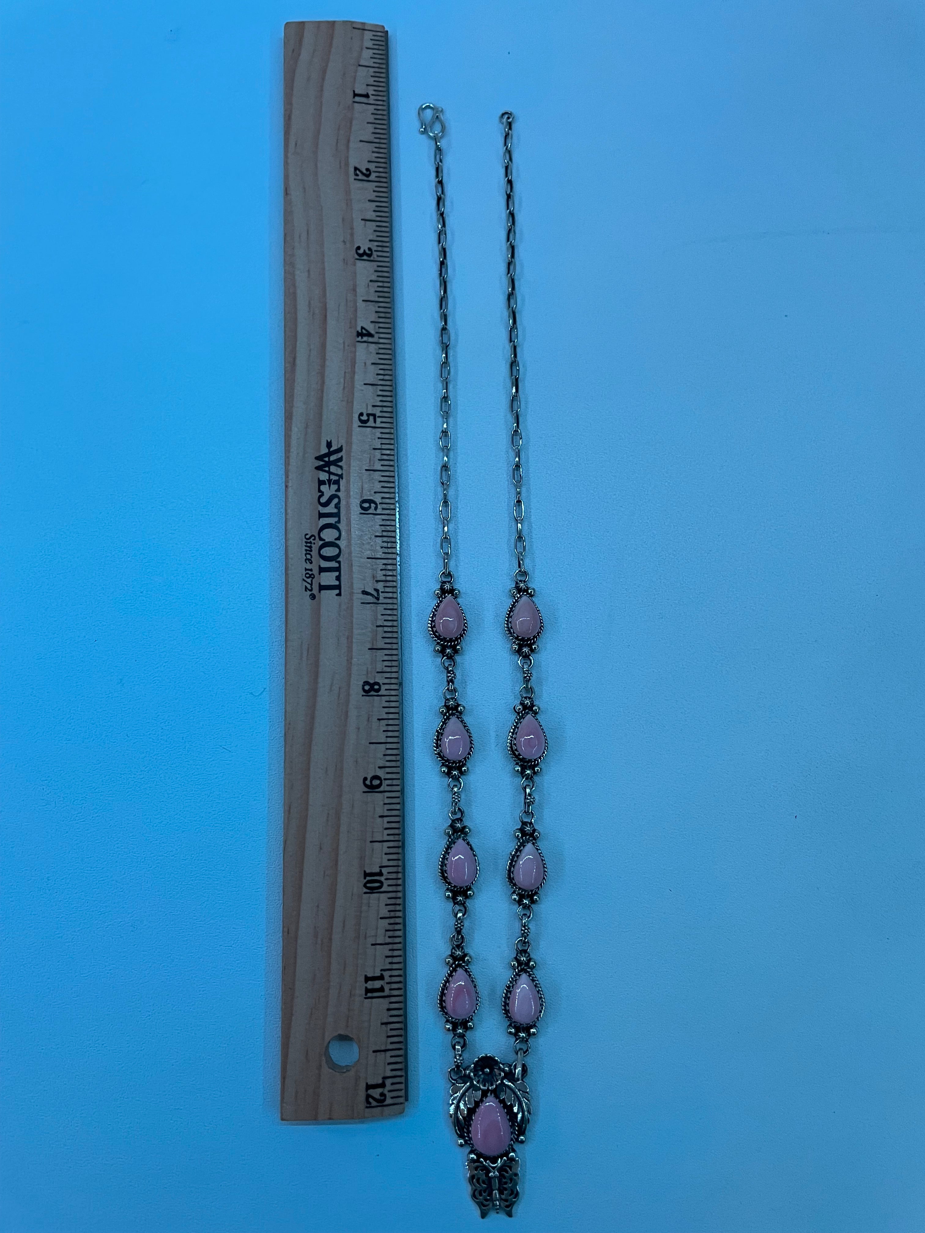 Pink Conch Floral Necklace | 925 Sterling Silver E337