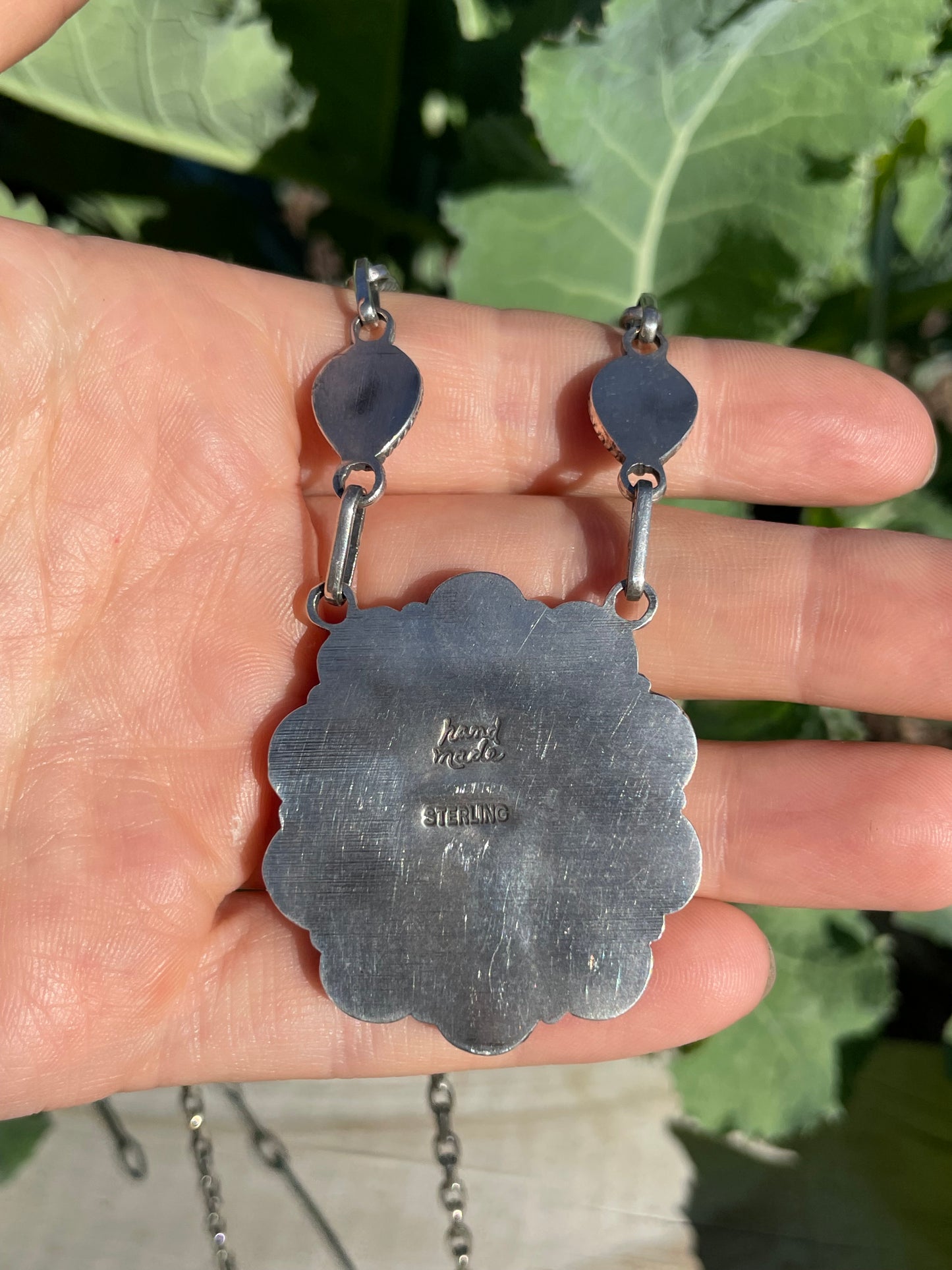 Spiny Oyster Cluster Necklace | Sterling Silver 925 | B901
