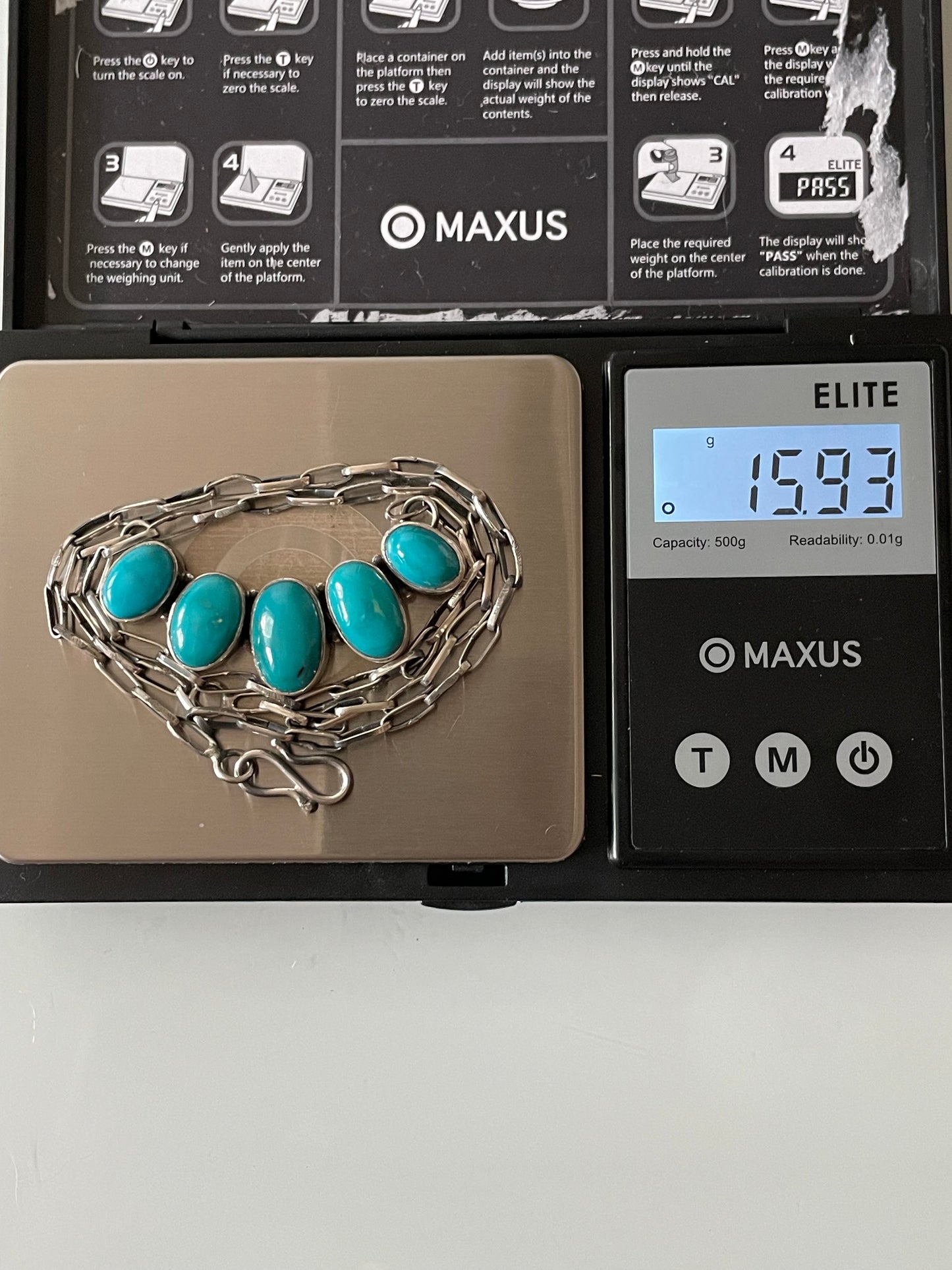 Kingman Turquoise Bar Necklace | 925 Sterling Silver E618