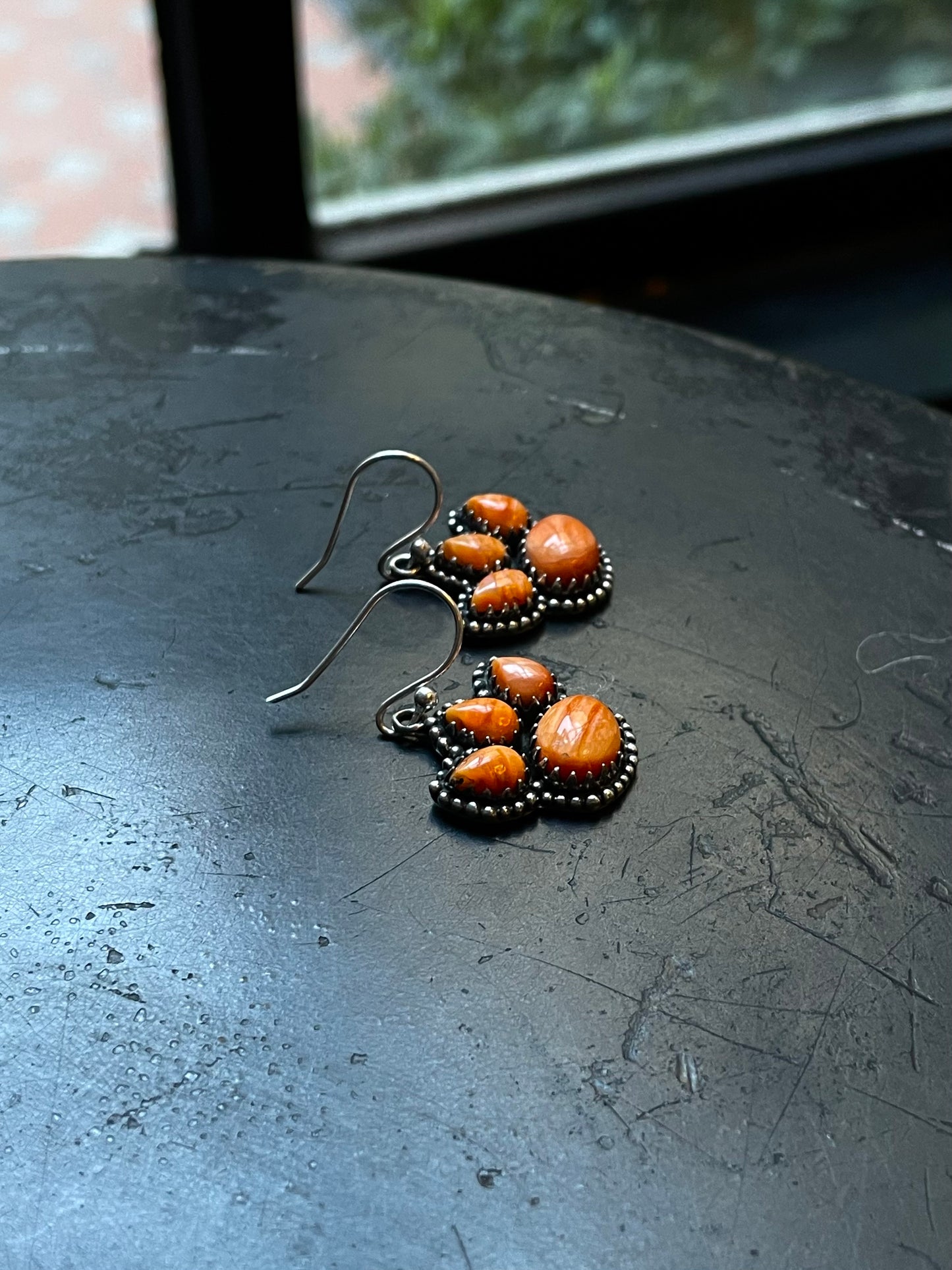 Spiny Oyster Paw Dangle Earrings | 925 Sterling Silver E373