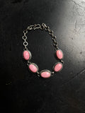 Pink Conch Link Bracelet | 925 Sterling Silver C985