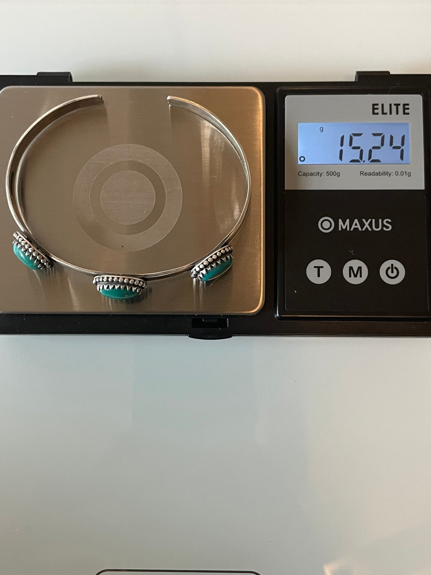 Turquoise Cuff Bracelet | 925 Sterling Silver Southwestern G324