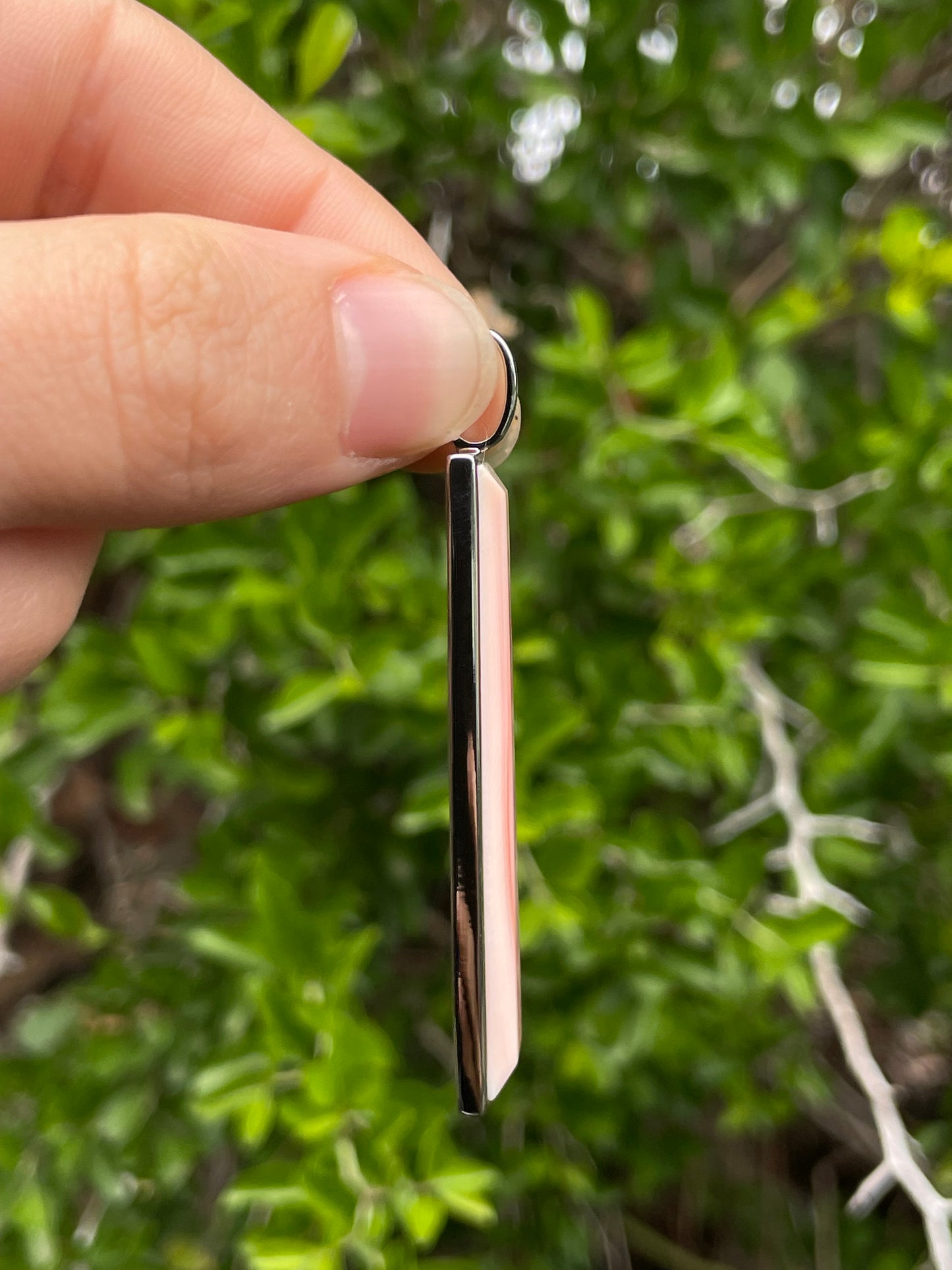 Pink Conch Bar Pendant | 925 Sterling Silver B620