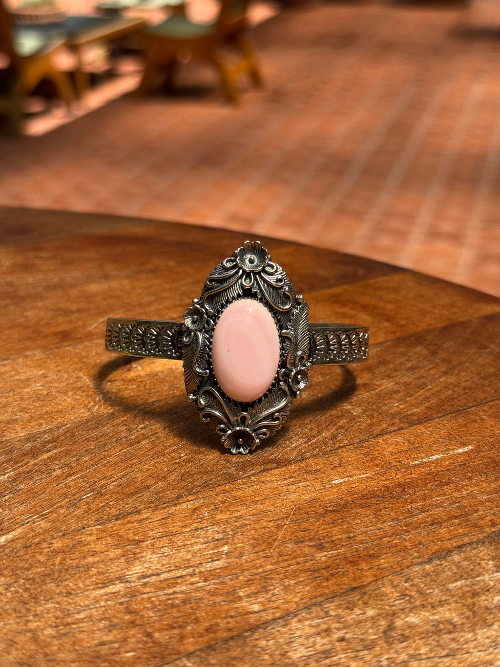 Pink Conch Cuff Bracelet | 925 Sterling Silver A568