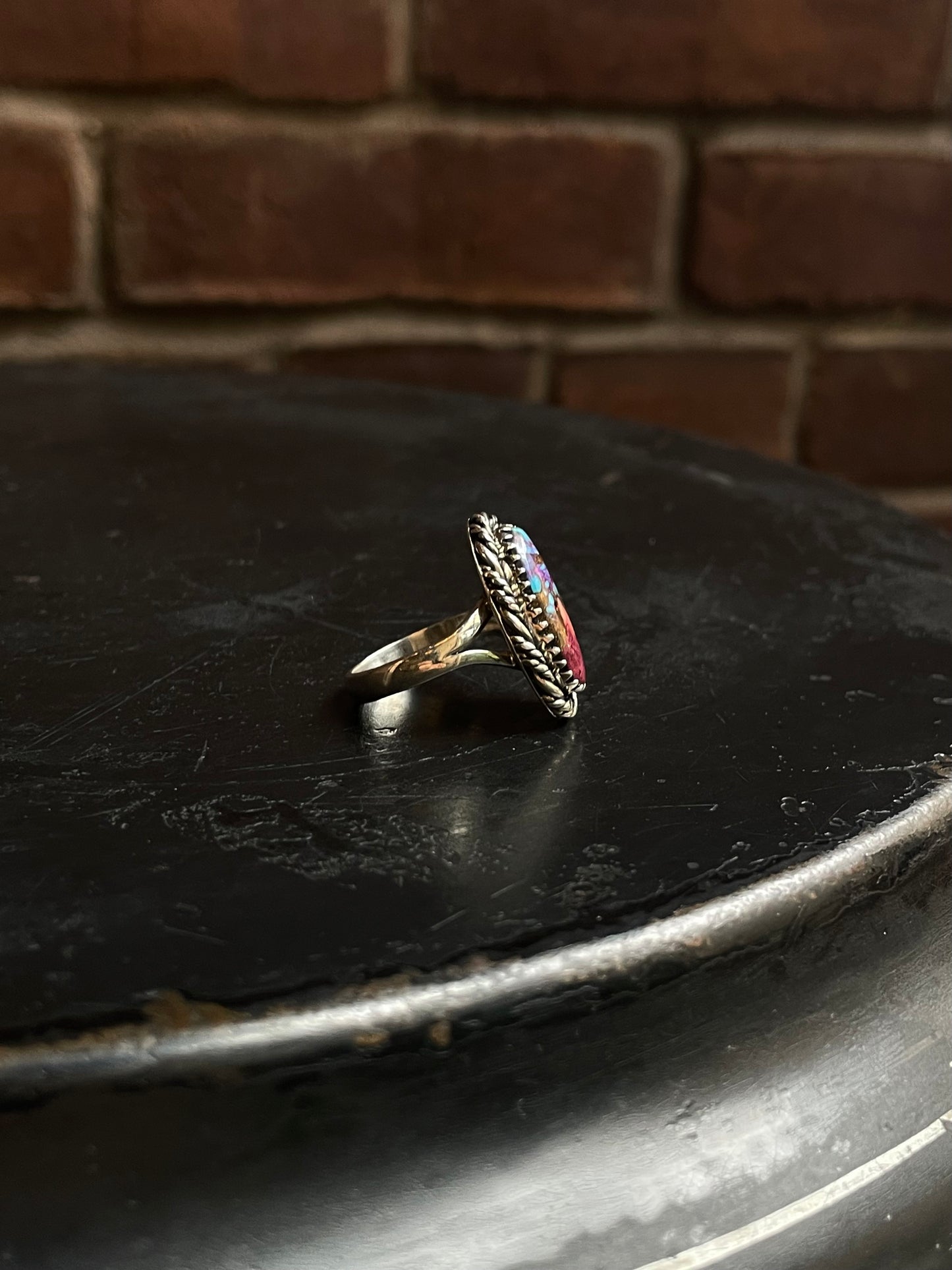 Dahlia Rope Design Ring Size 8 | 925 Sterling Silver C941