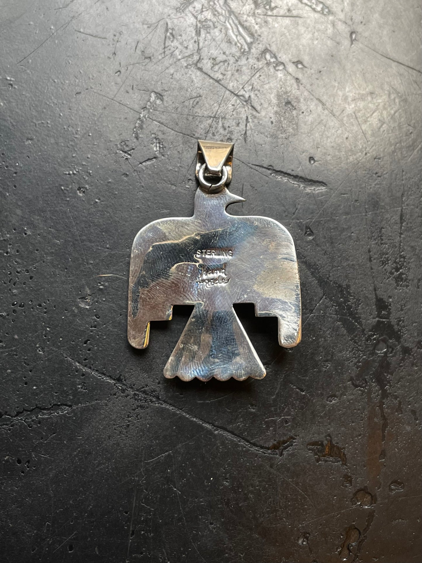 Turquoise Thunderbird Pendant | 925 Sterling Silver E513