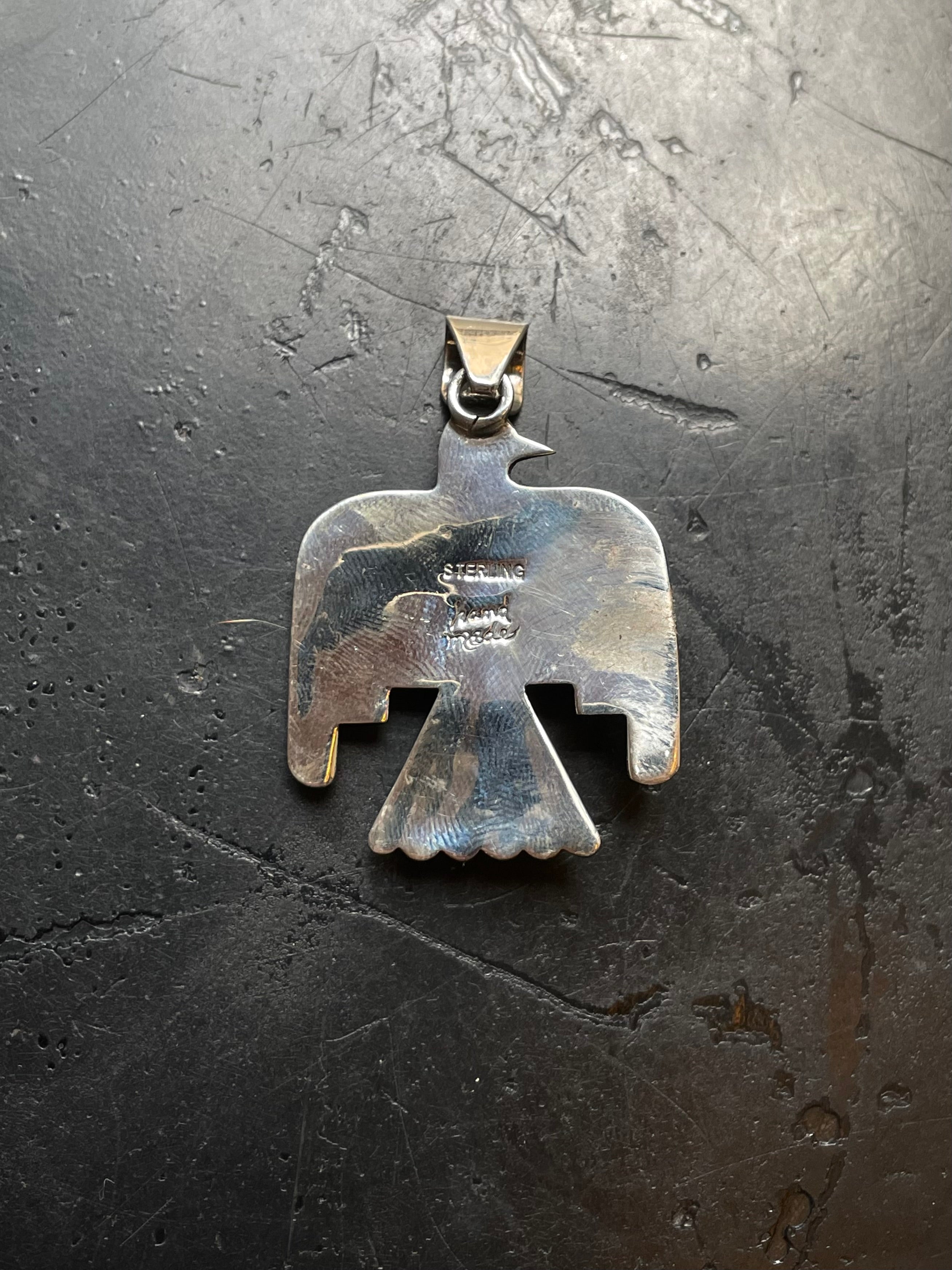 Turquoise Thunderbird Pendant | 925 Sterling Silver E513