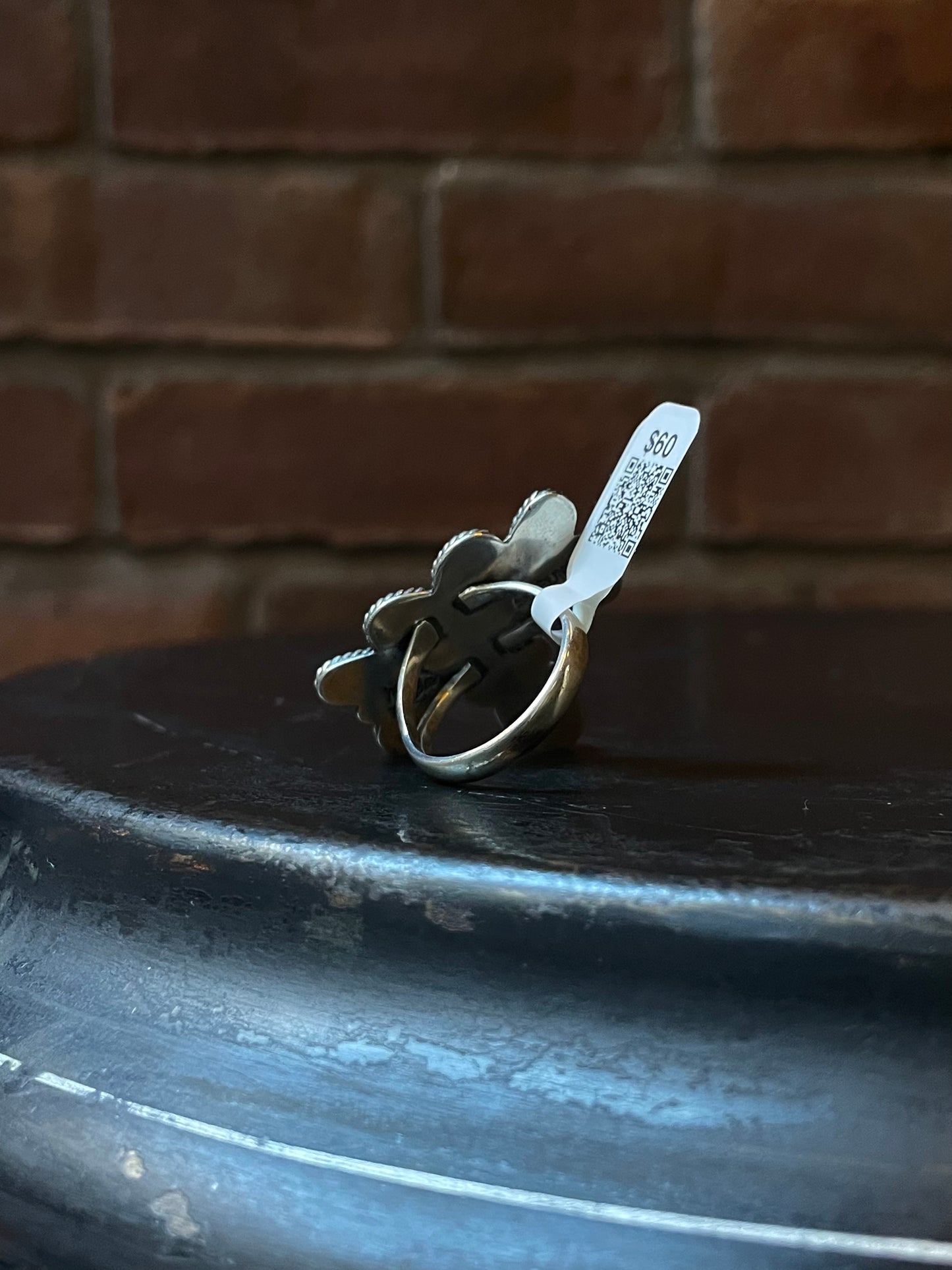 Pink Conch Dragonfly Ring | Sterling Silver | Size 8 | A049