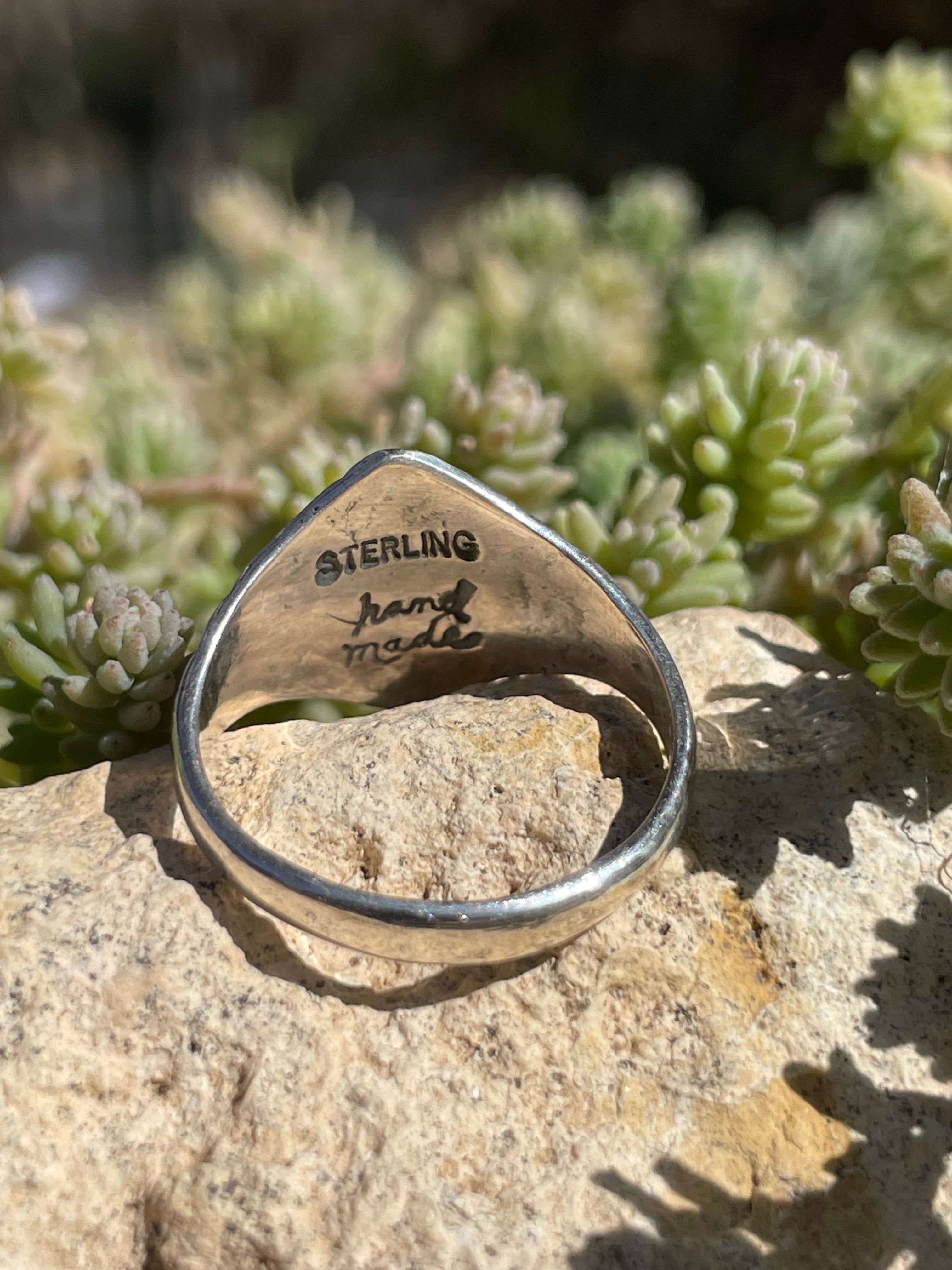 Pink Conch Ring Size 8.75 | 925 Sterling Silver Southwest B985