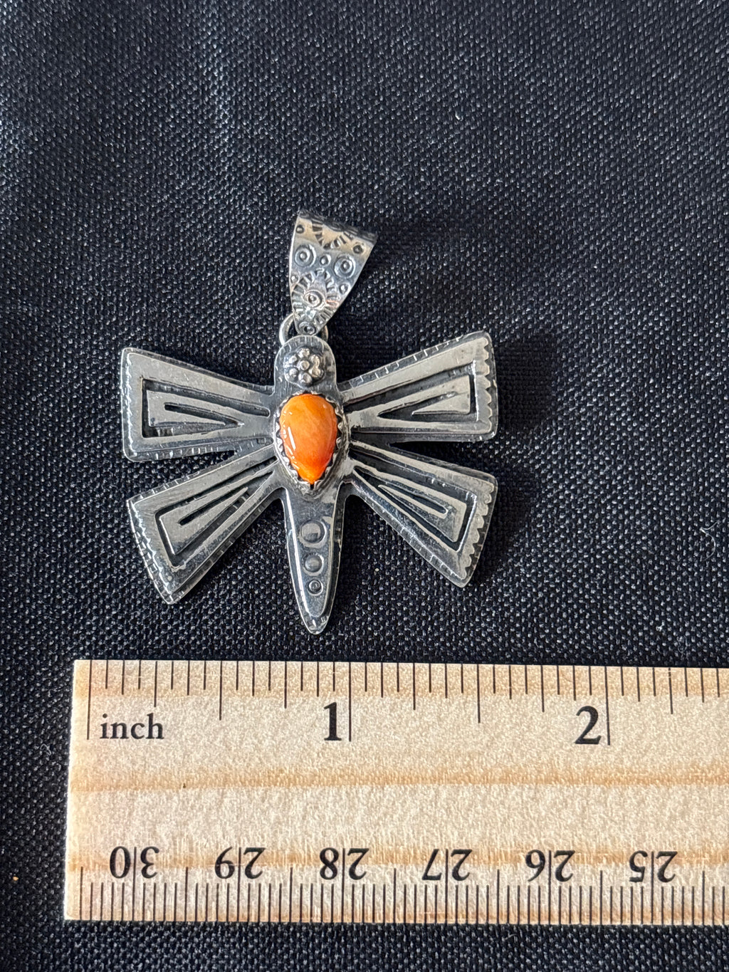 Spiny Oyster Dragonfly Pendant | Sterling Silver 925 C786