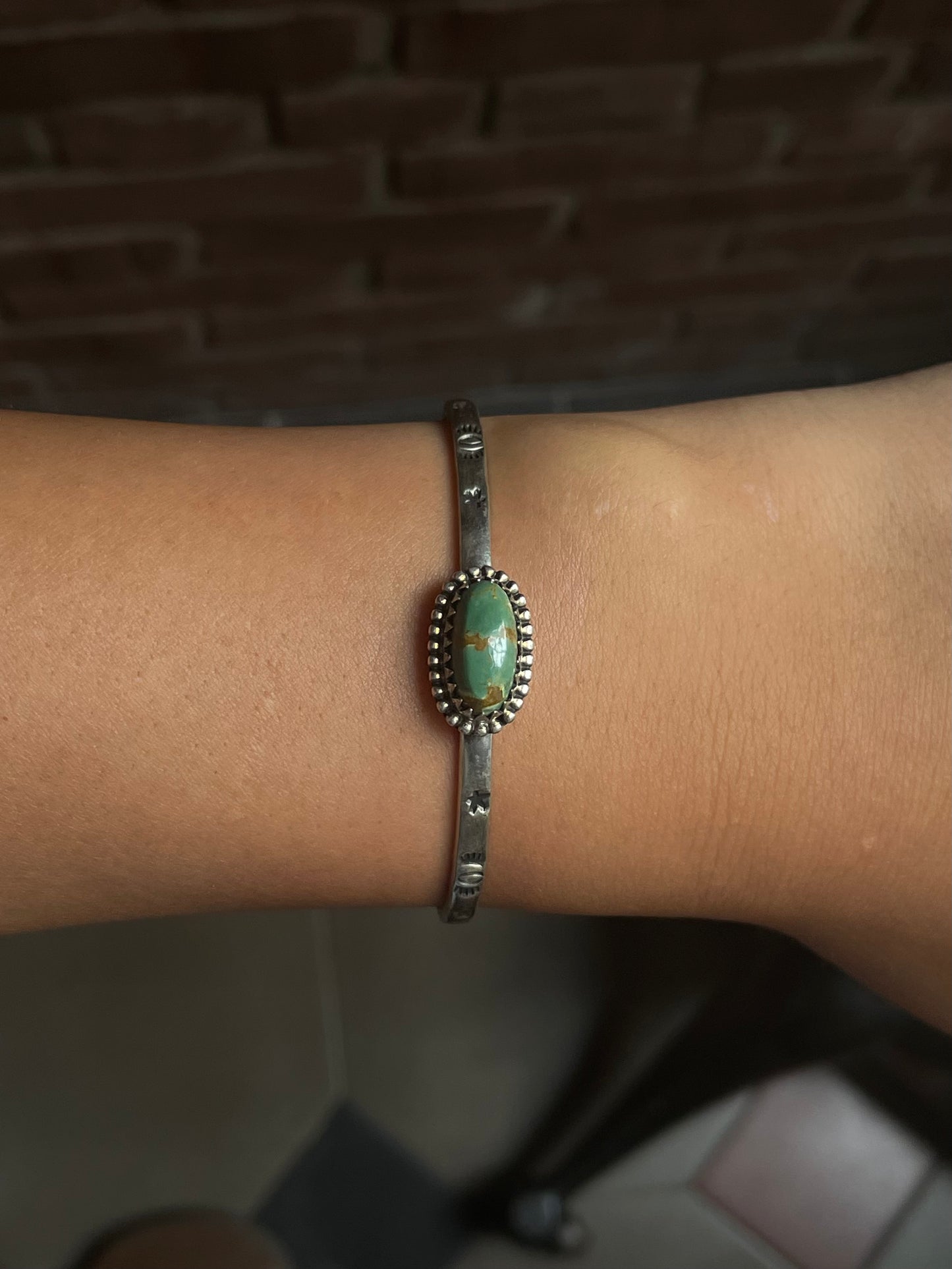 Turquoise Cuff Bracelet | 925 Sterling Silver Southwestern G323