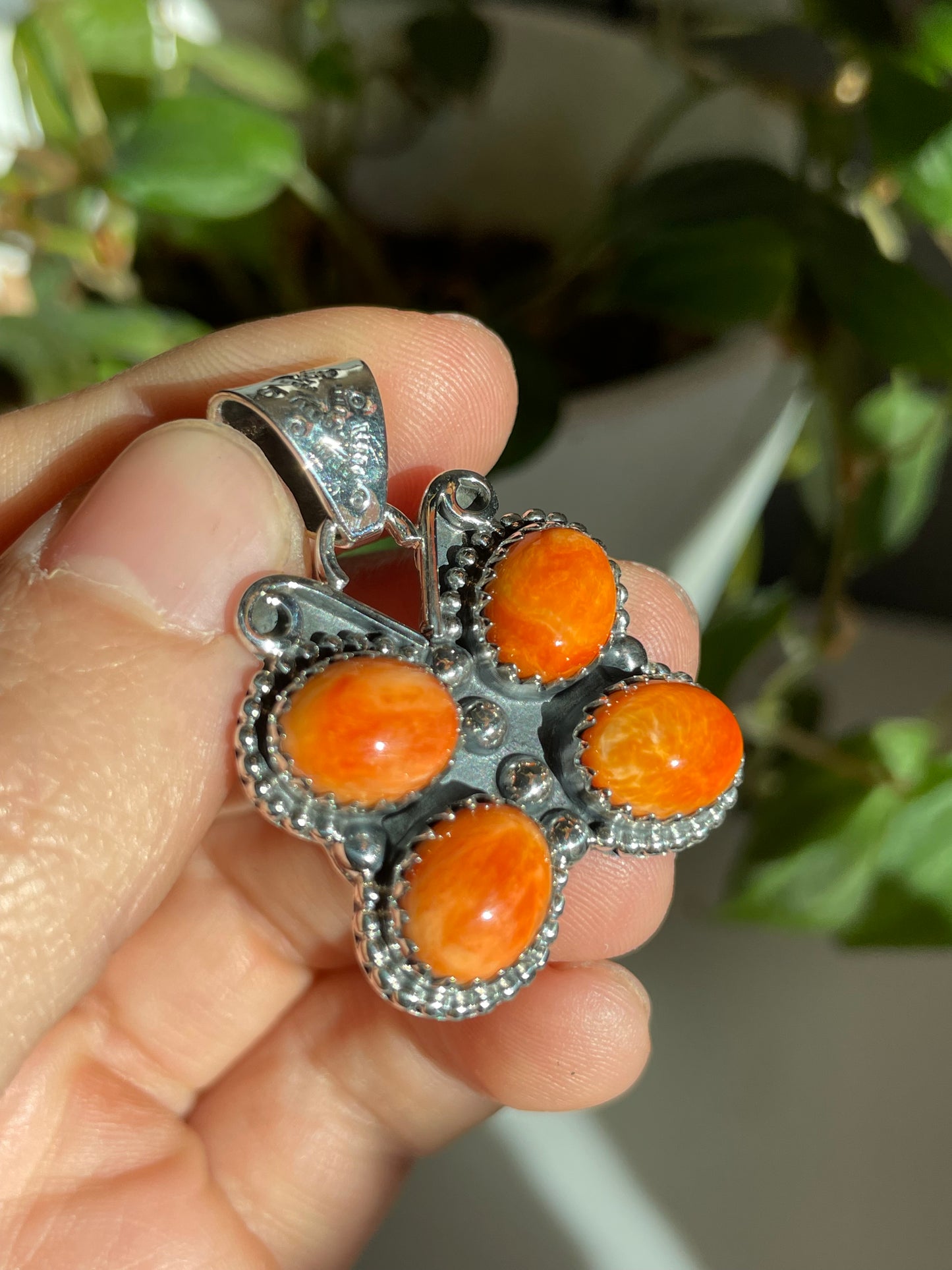 Spiny Oyster Butterfly Pendant | Sterling Silver 925 B806