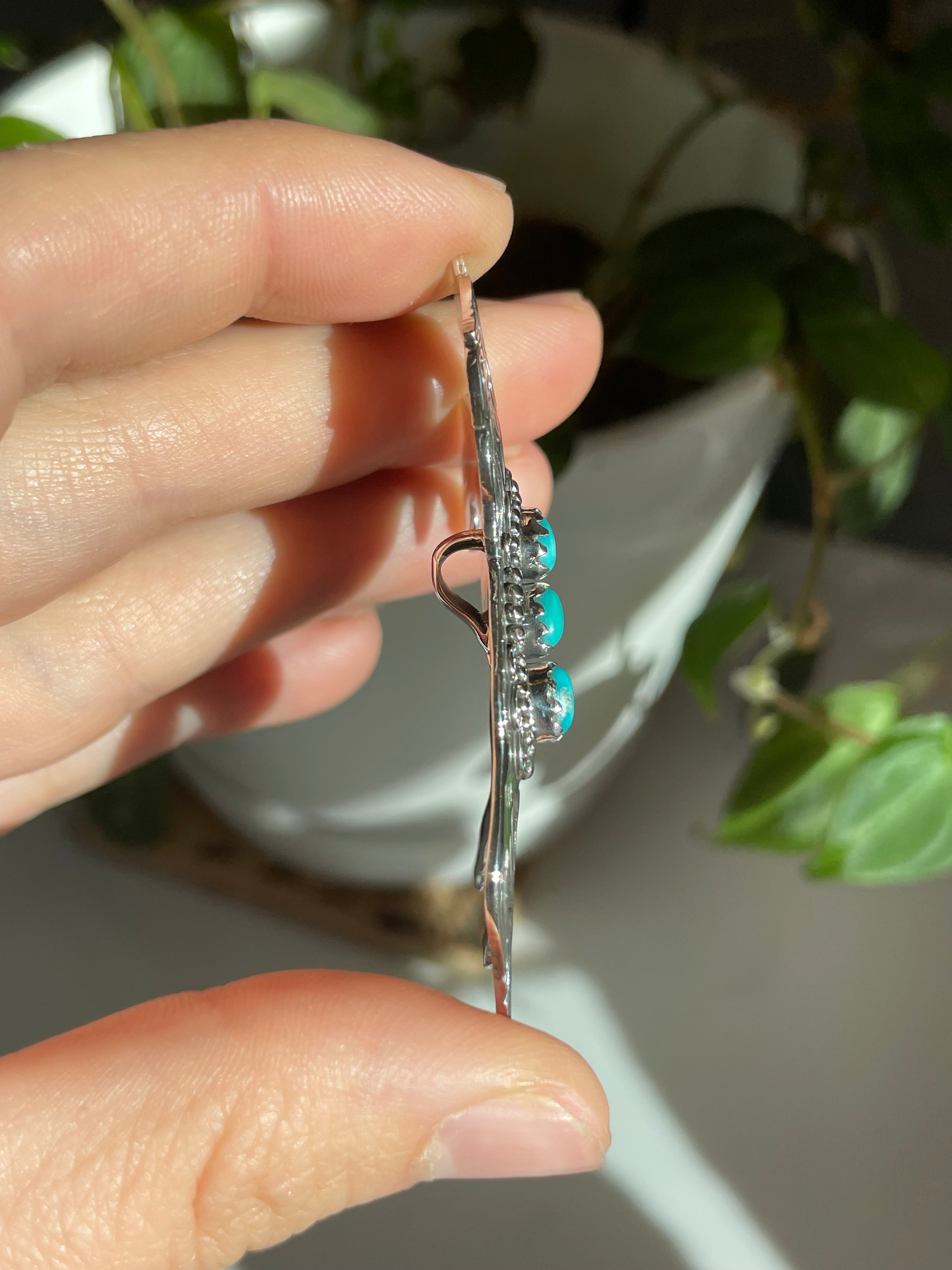 Turquoise Horse Pendant | Sterling Silver 925 B777