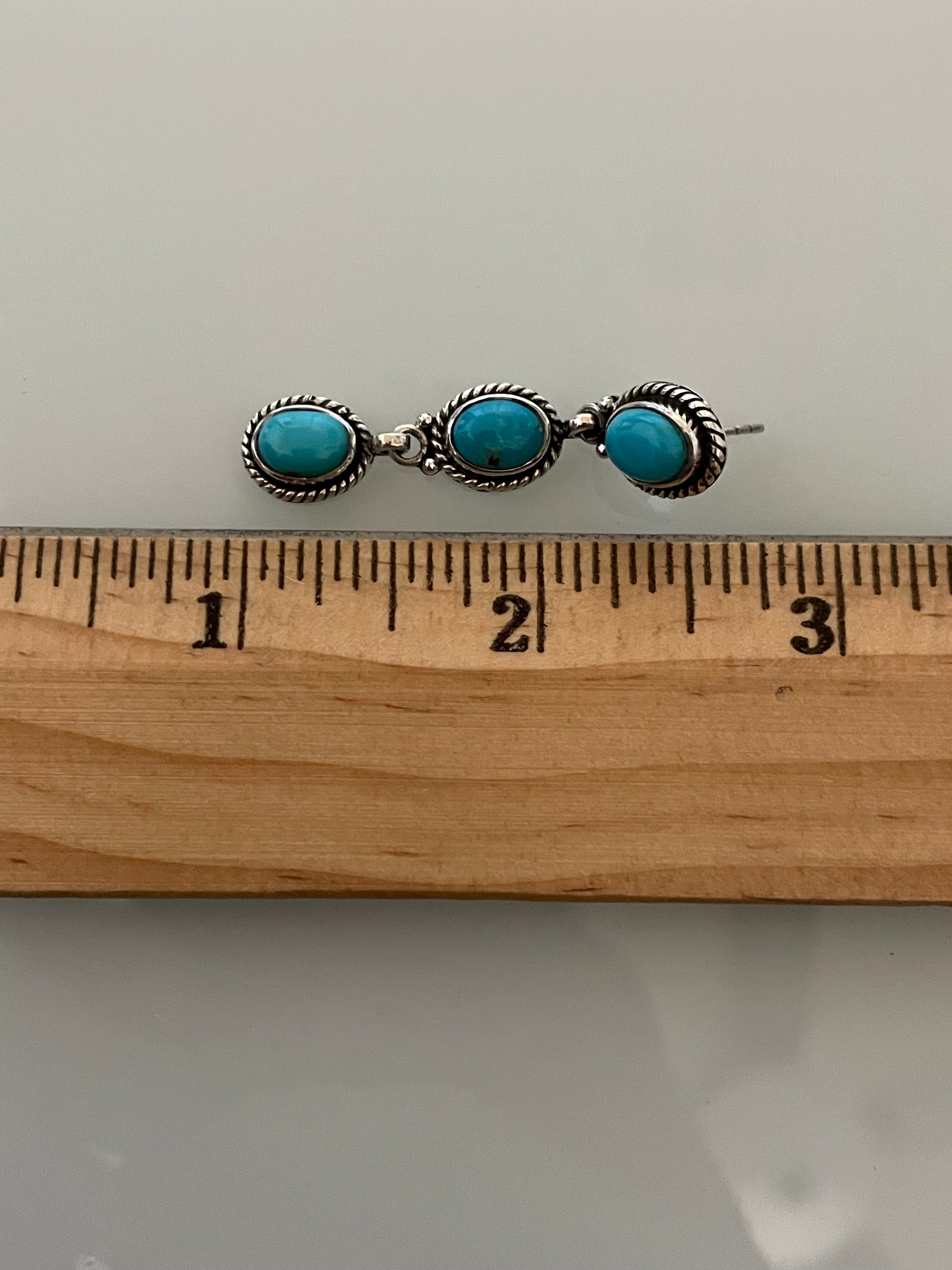 Kingman Turquoise Earrings | 925 Sterling Silver E394