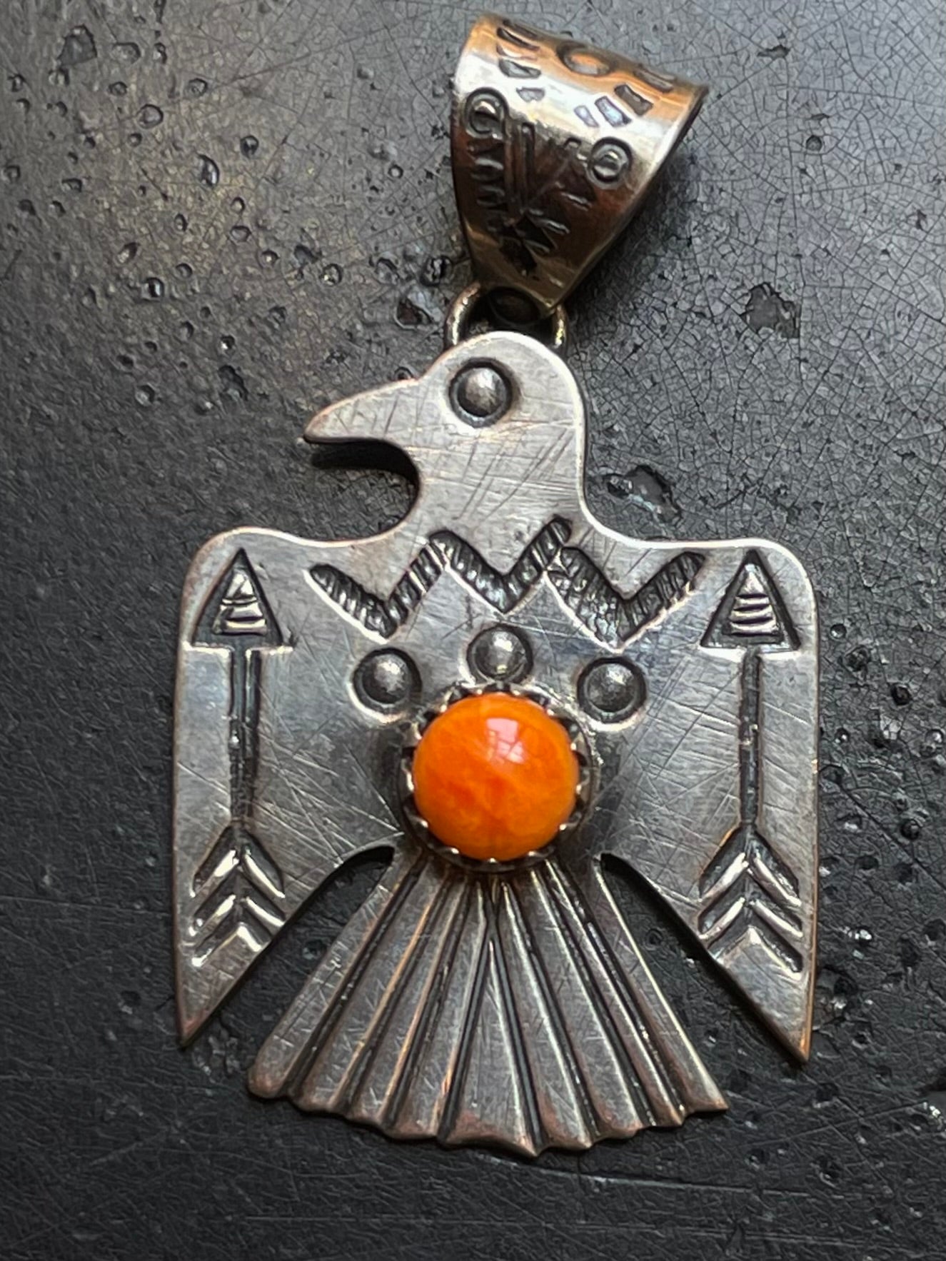 Spiny Oyster Thunderbird Pendant | Sterling Silver G431