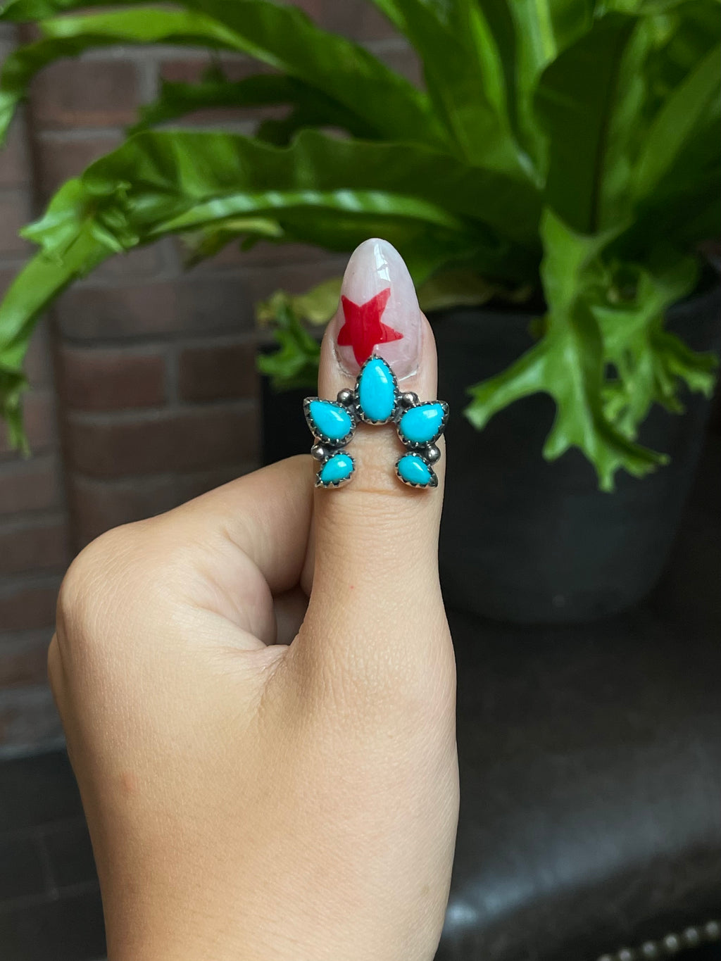 Kingman Turquoise Naja Ring Size 6 | 925 Sterling Silver G488