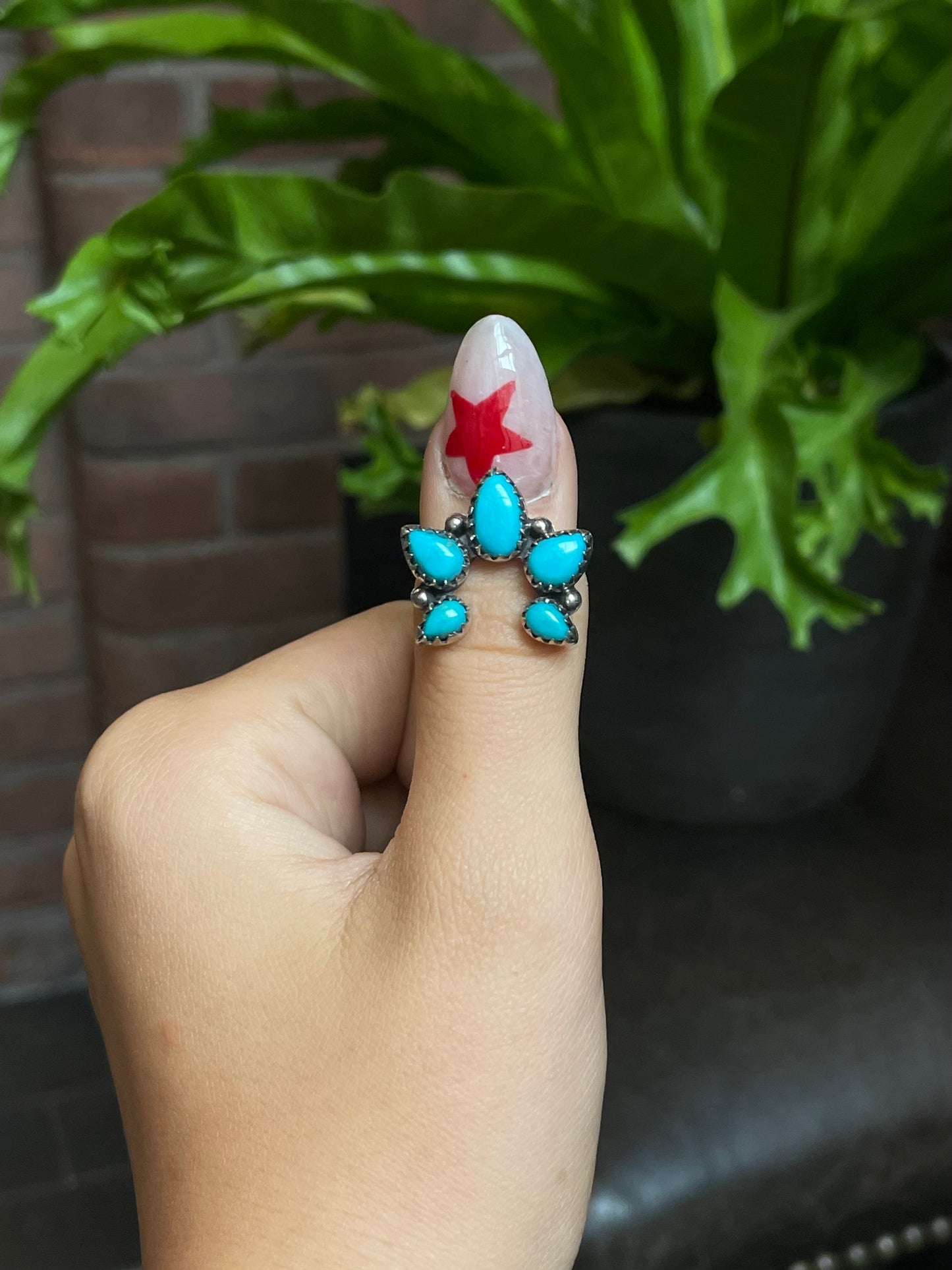 Kingman Turquoise Naja Ring Size 6 | 925 Sterling Silver G488