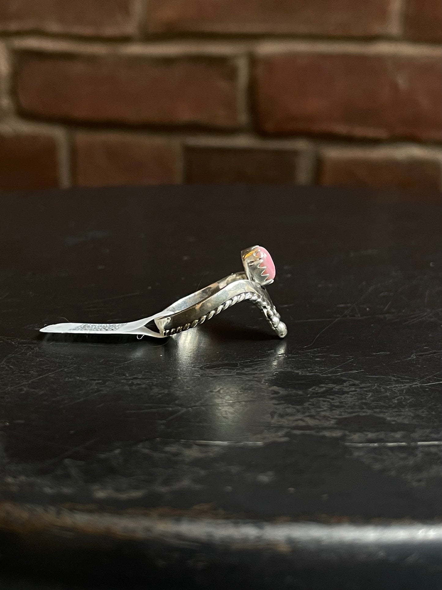 Pink Conch Tiara Ring | Sterling Silver | Size 8.25 | A730