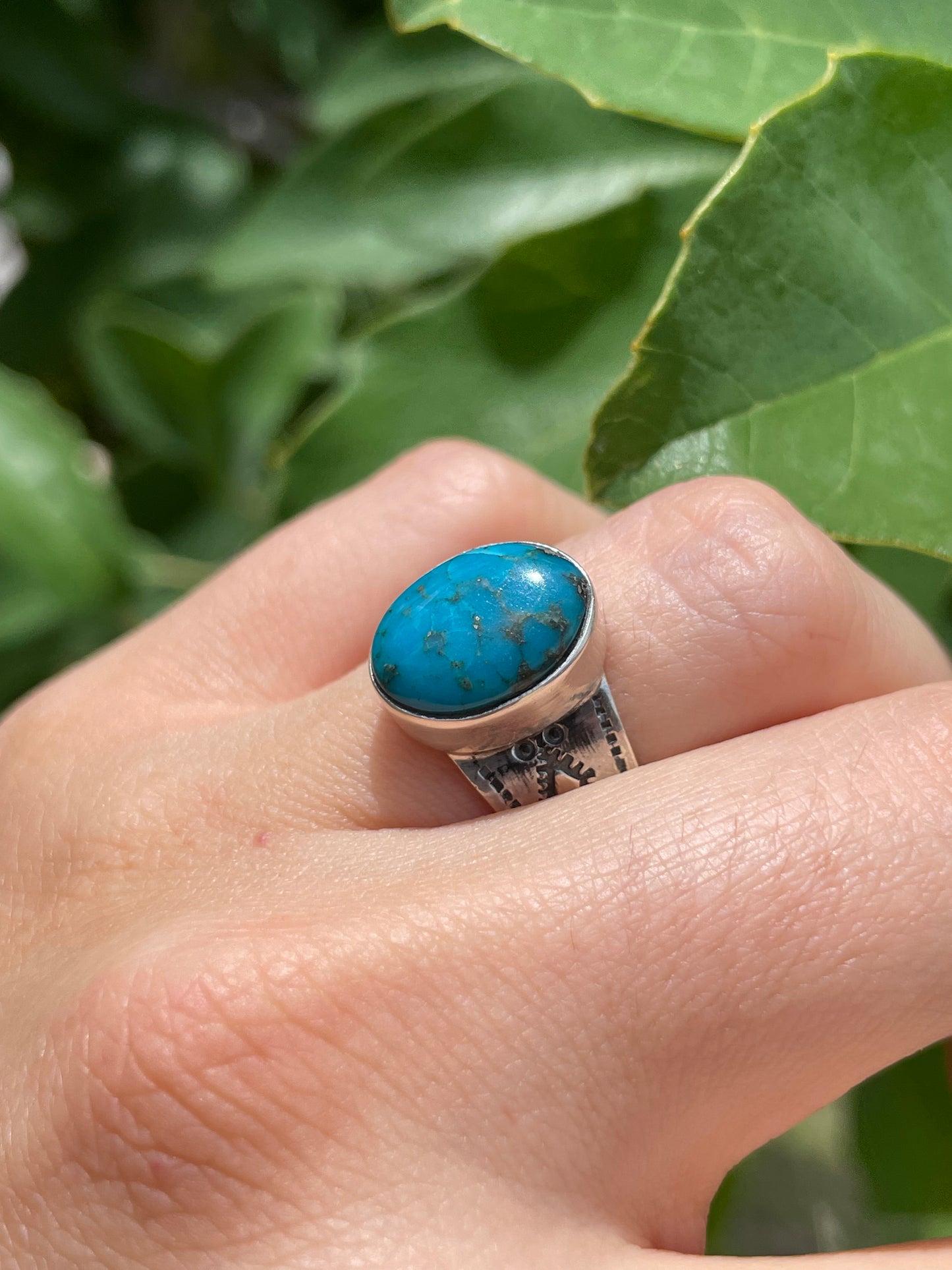 Kingman Turquoise Ring Size 6 | 925 Sterling Silver D174