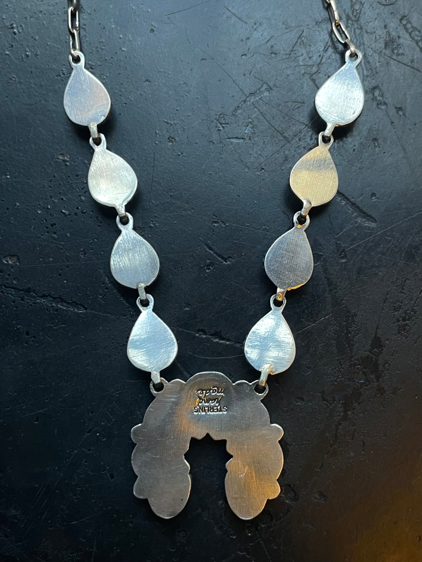 Kingman Turquoise Naja Necklace | 925 Sterling Silver E608