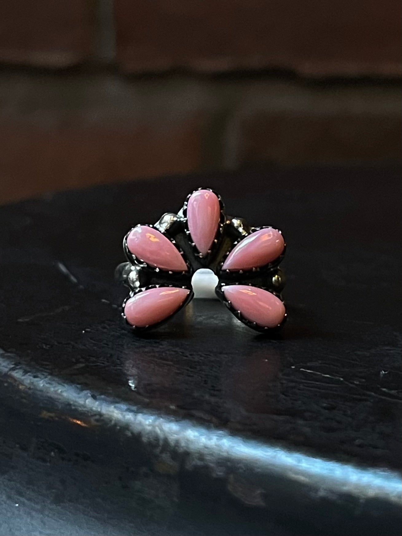 Naja Pink Conch Ring | Sterling Silver | Size 9 | A156