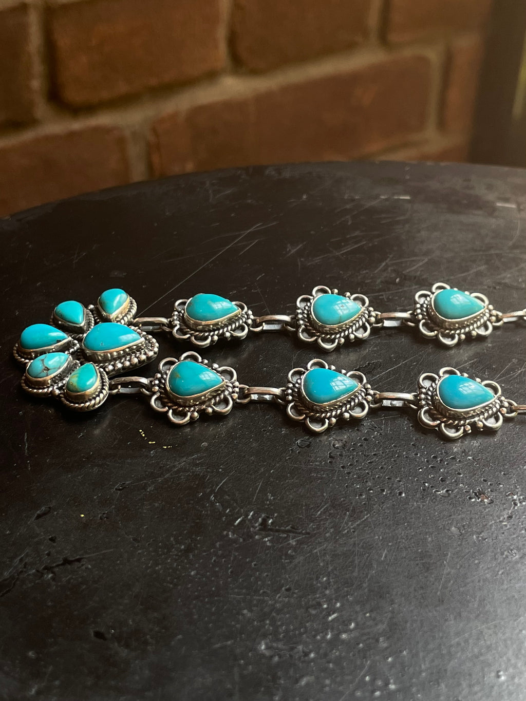 Kingman Turquoise Lariat Necklace | 925 Sterling Silver G598