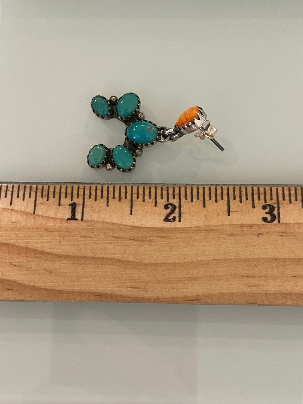 Turquoise Spiny Oyster Cluster Stud Earrings | 925 Sterling Silver G707