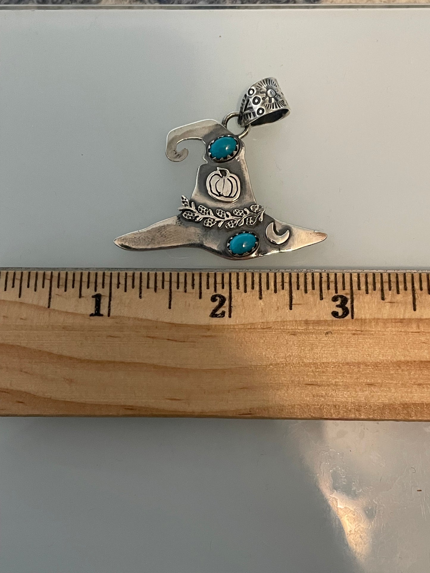 Turquoise Hat Pendant | 925 Sterling Silver C821