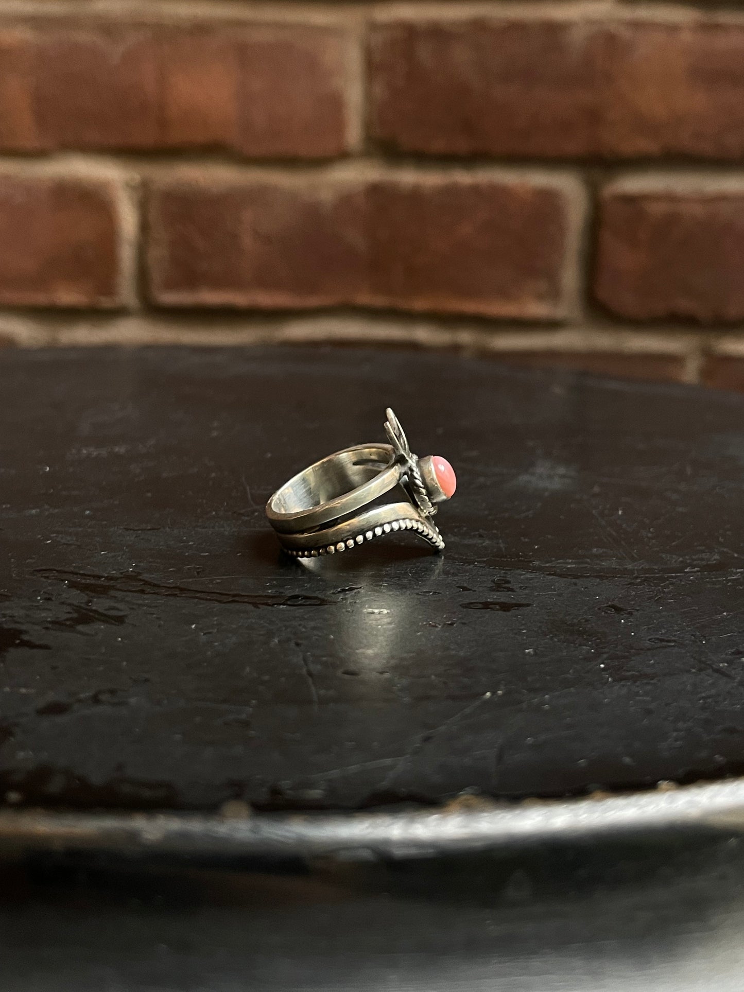 Pink Conch Ring Size 7 | 925 Sterling Silver Southwest E174
