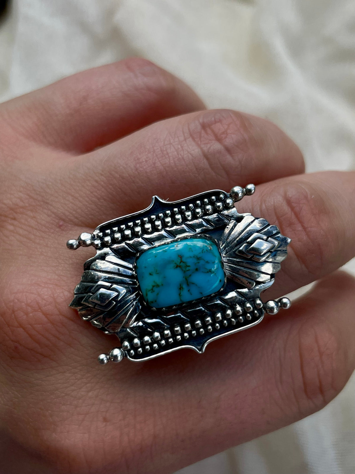 Turquoise Ring Size 9 | 925 Sterling Silver C933