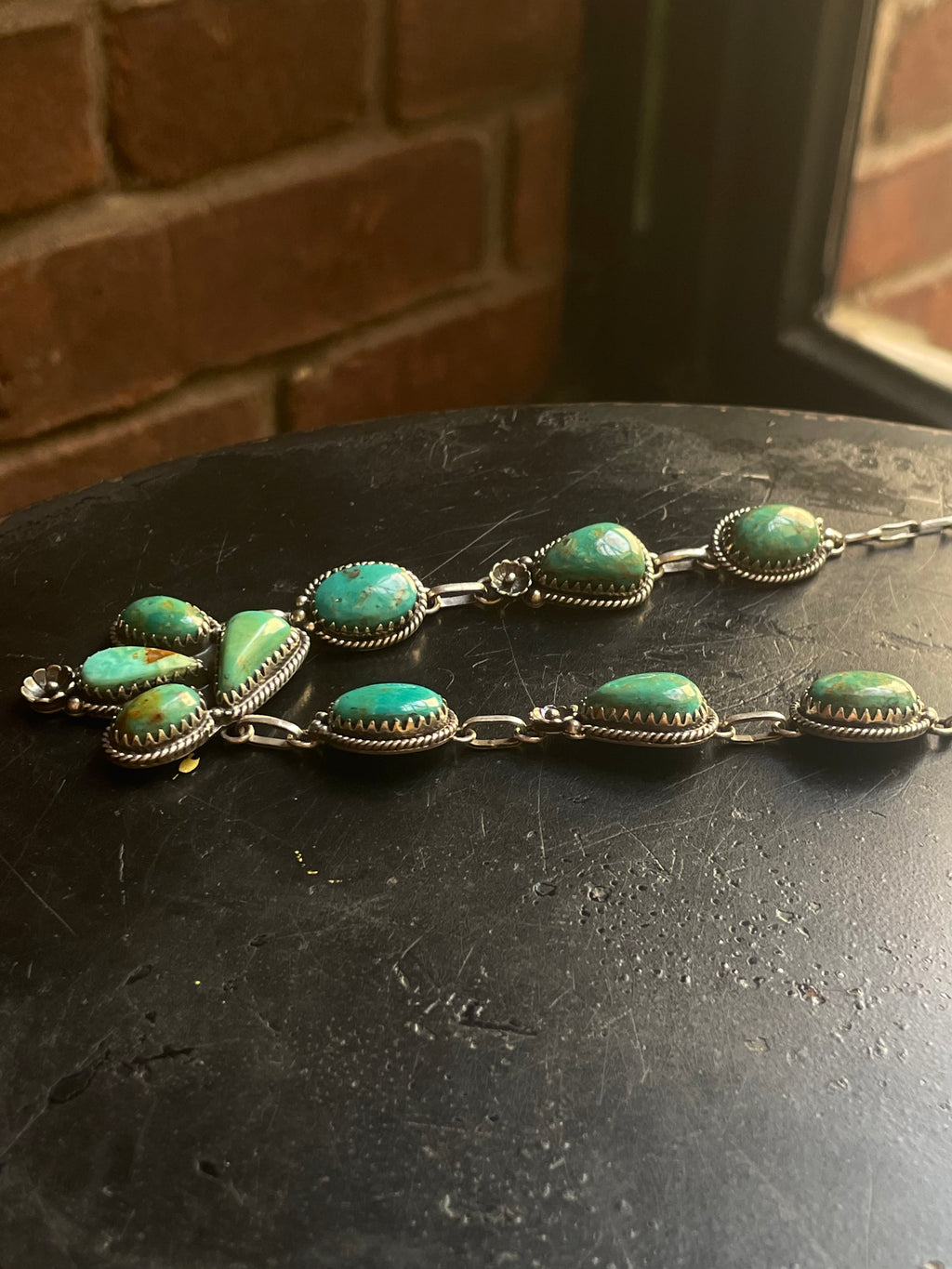 Kingman Turquoise Lariat Necklace | 925 Sterling Silver G603