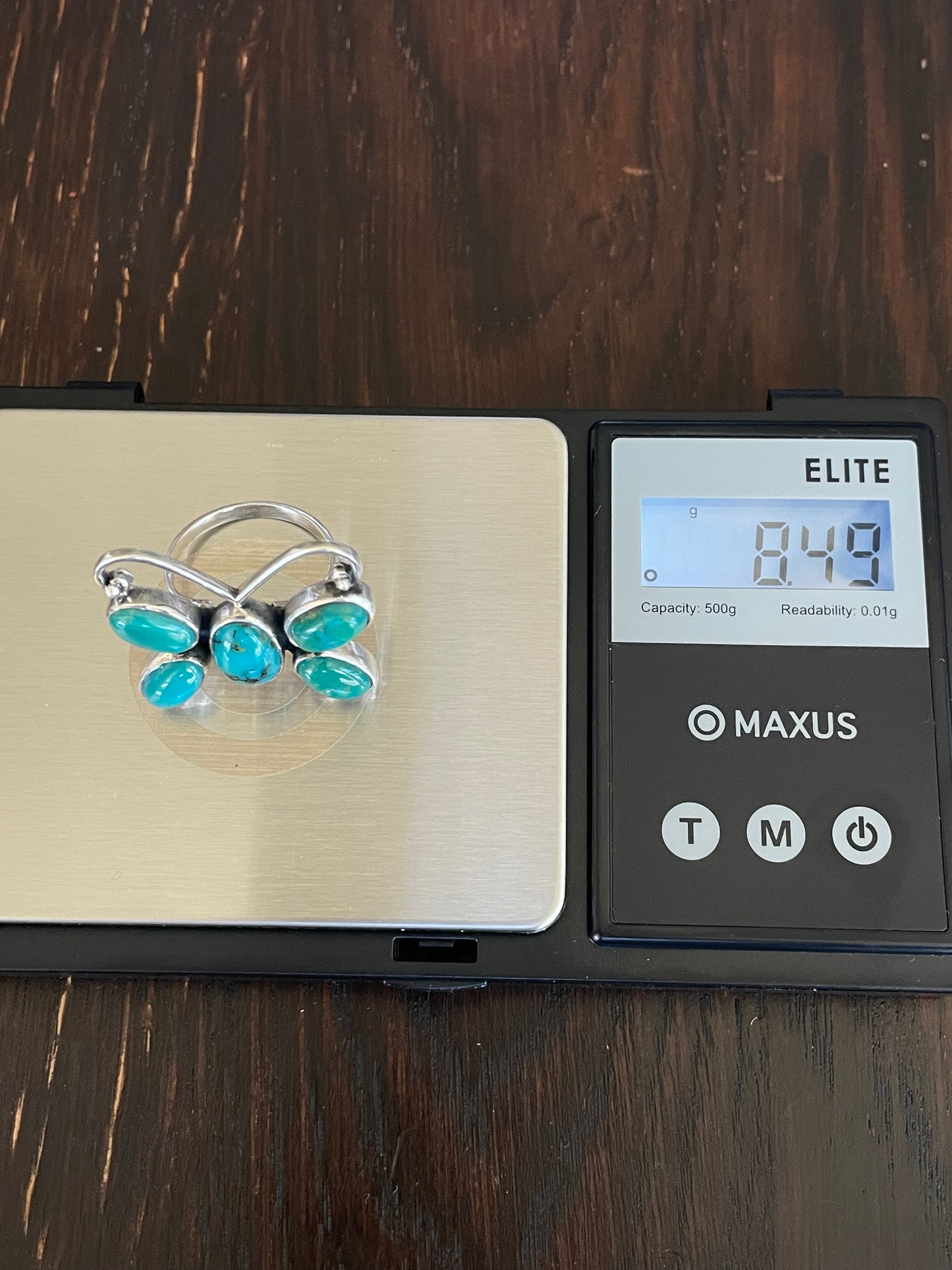Turquoise Butterfly Ring Size 8.5 | Sterling Silver E869