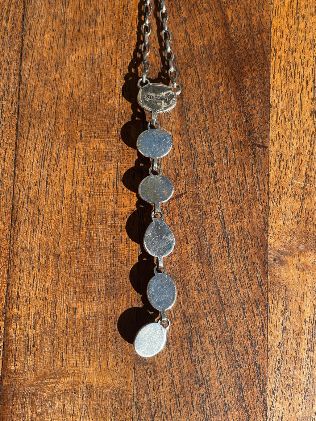 Turquoise Spiny Oyster Lariat Necklace | Sterling Silver | Handmade C849