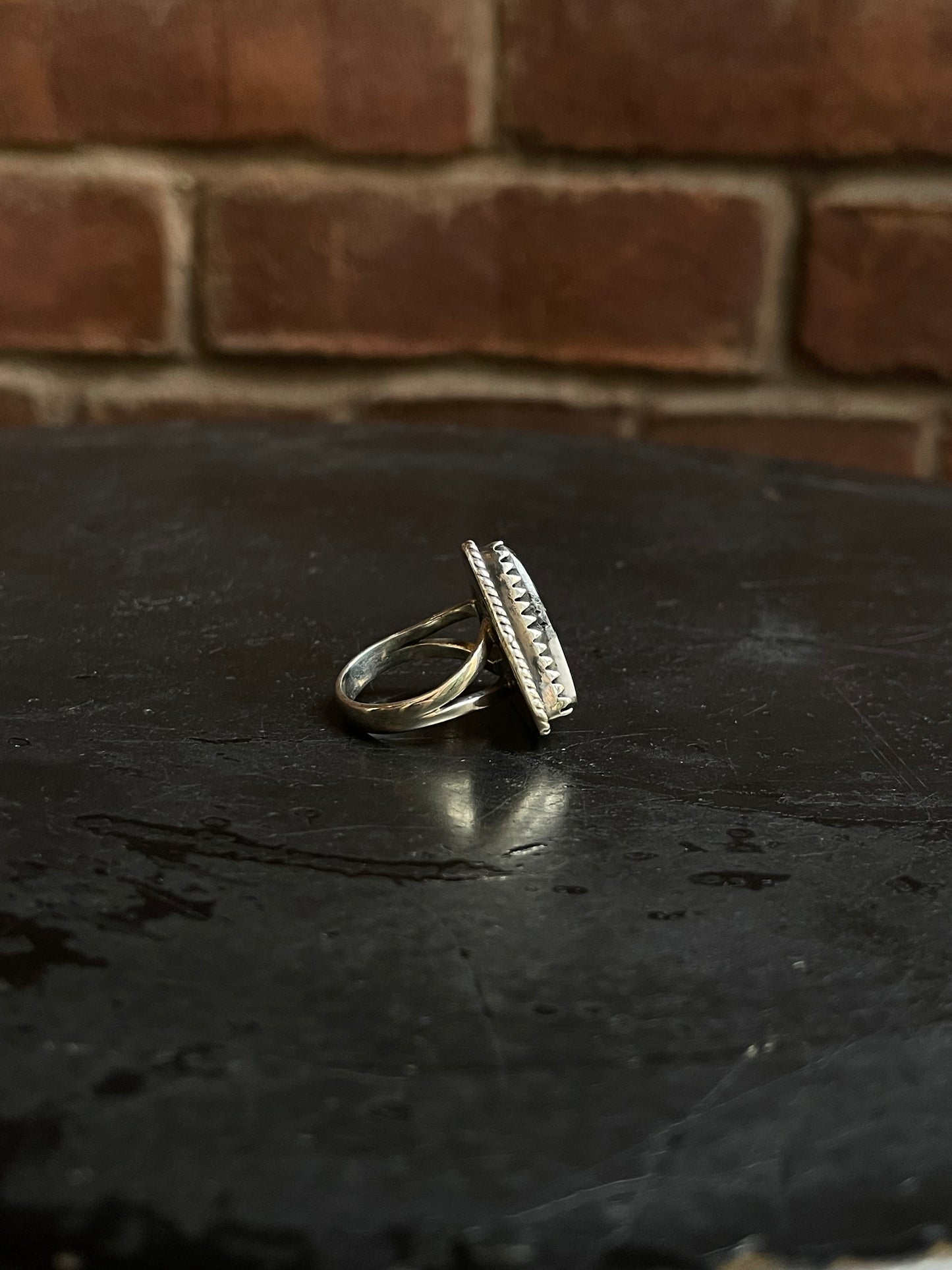 White Buffalo Ring | 925 Sterling Silver Size 6.5 E181