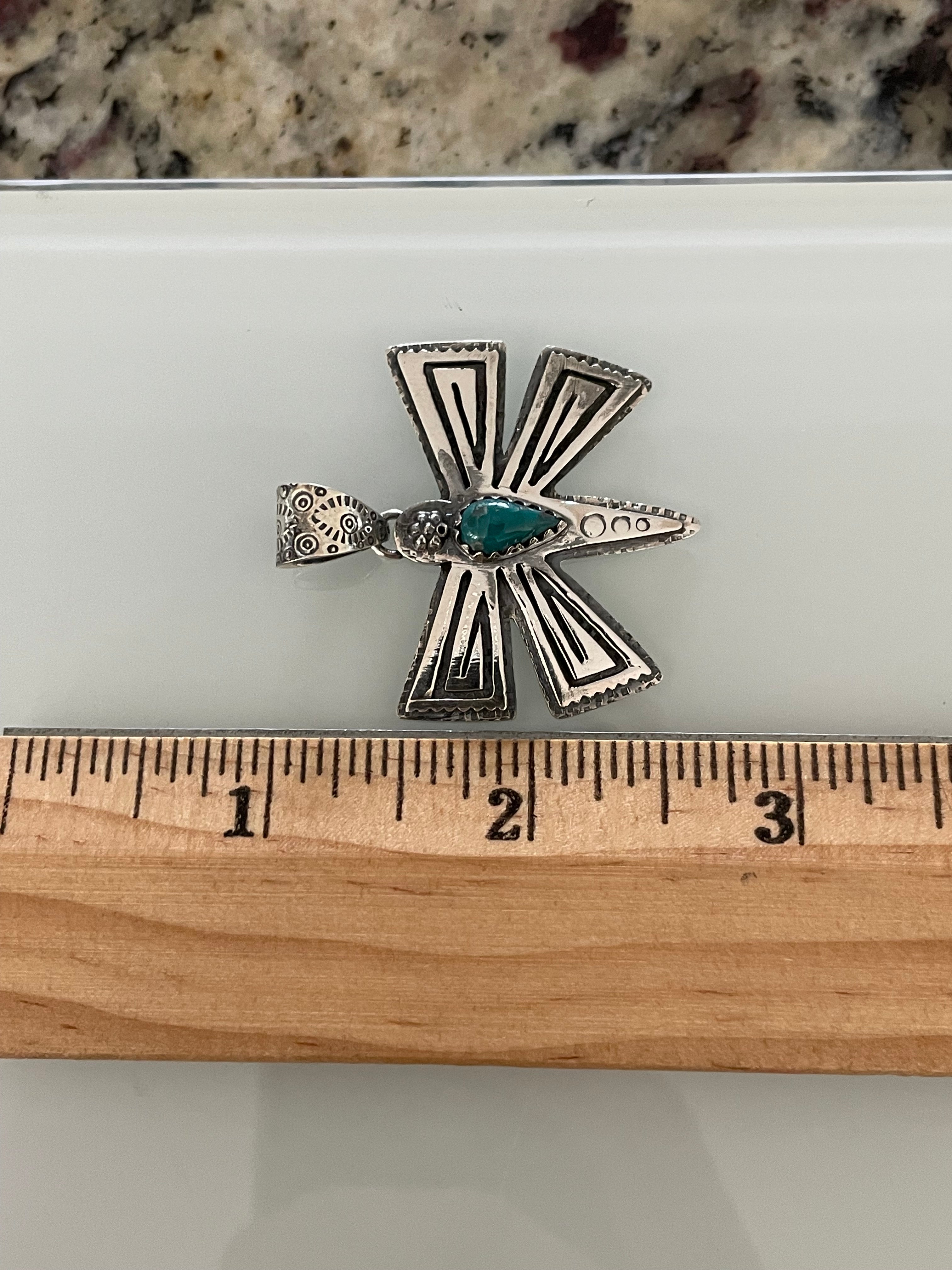 Turquoise Butterfly Pendant | 925 Sterling Silver E270