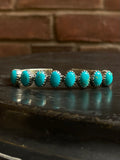 Kingman Turquoise Cuff | Multi Stone Row | 925 Silver E682